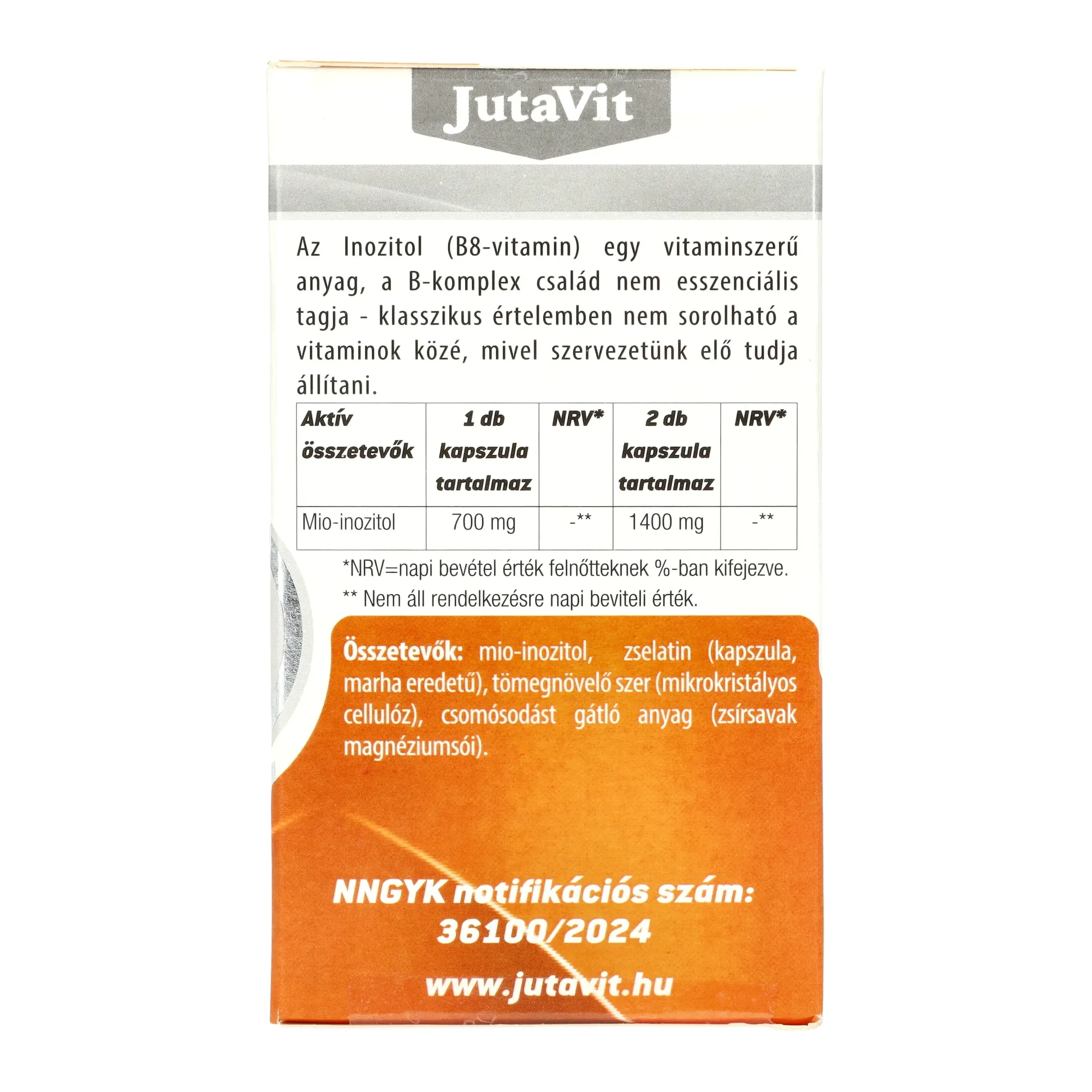 Jutavit Mio-inozitol 700 mg kapszula 100 db