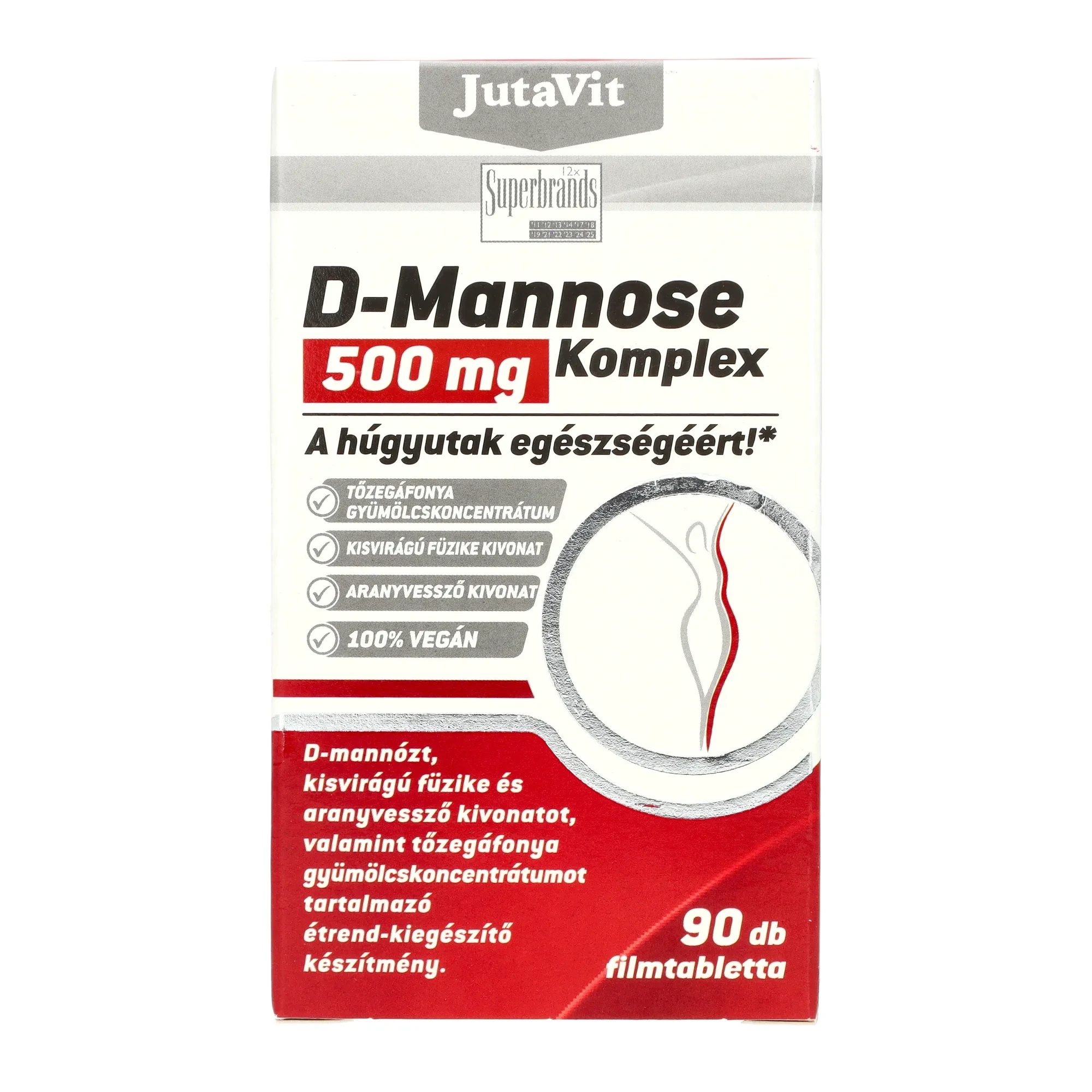 Jutavit D-Mannose Komplex 500 mg filmtabletta 90 db