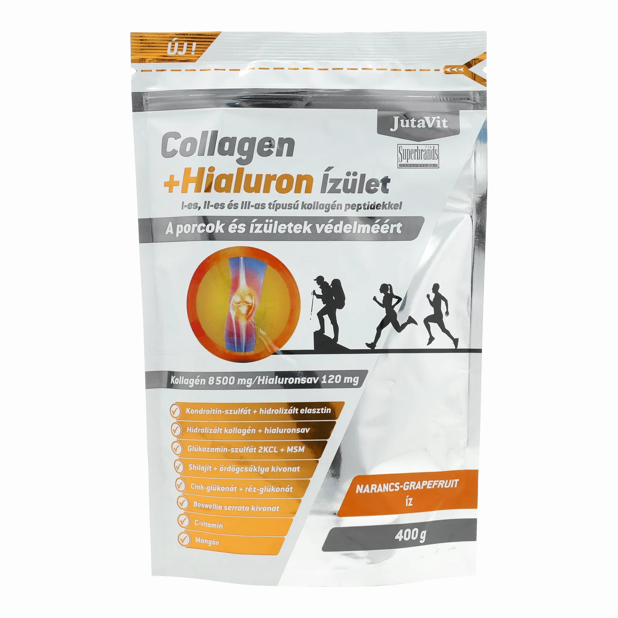 JutaVit Collagen+Hialuron ízület Narancs-Grapefruit 400 g