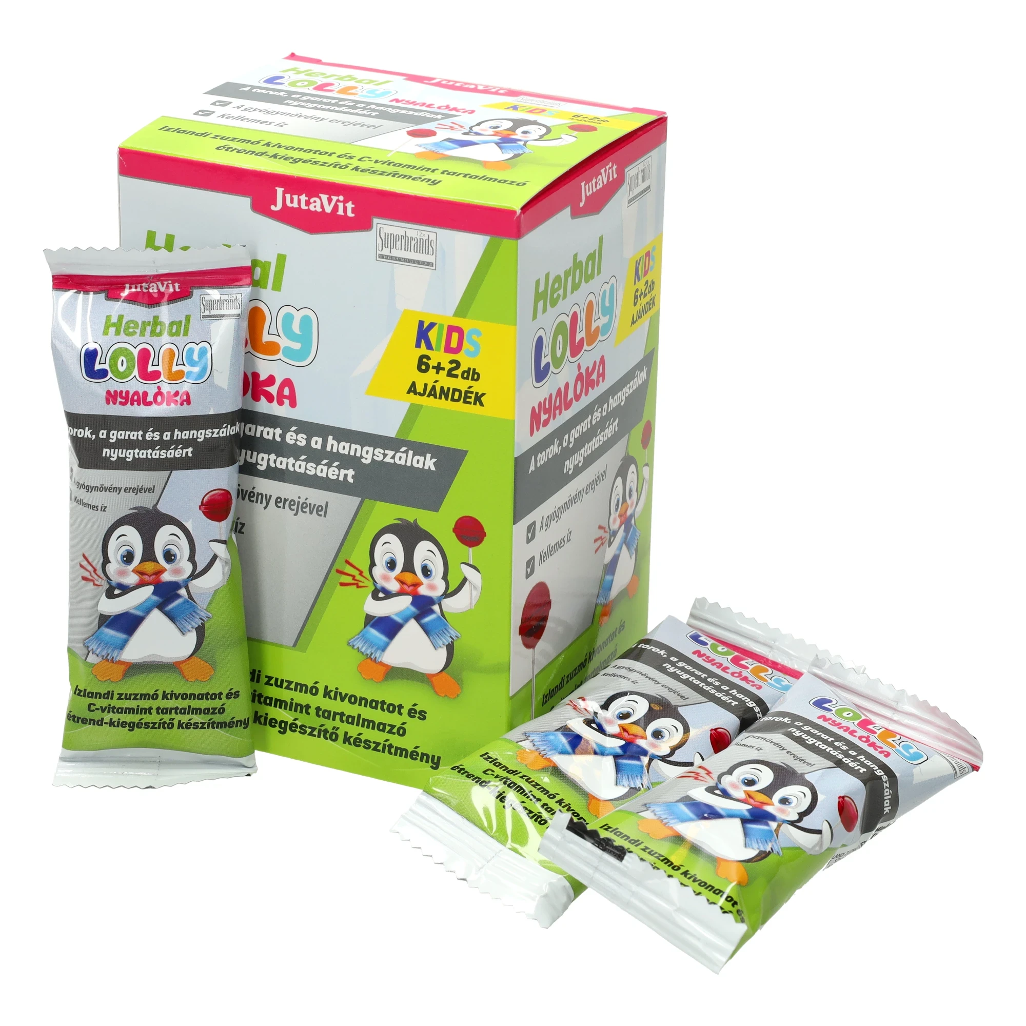 JutaVit Herbal Lolly Torok nyalóka 6+2db ajándék