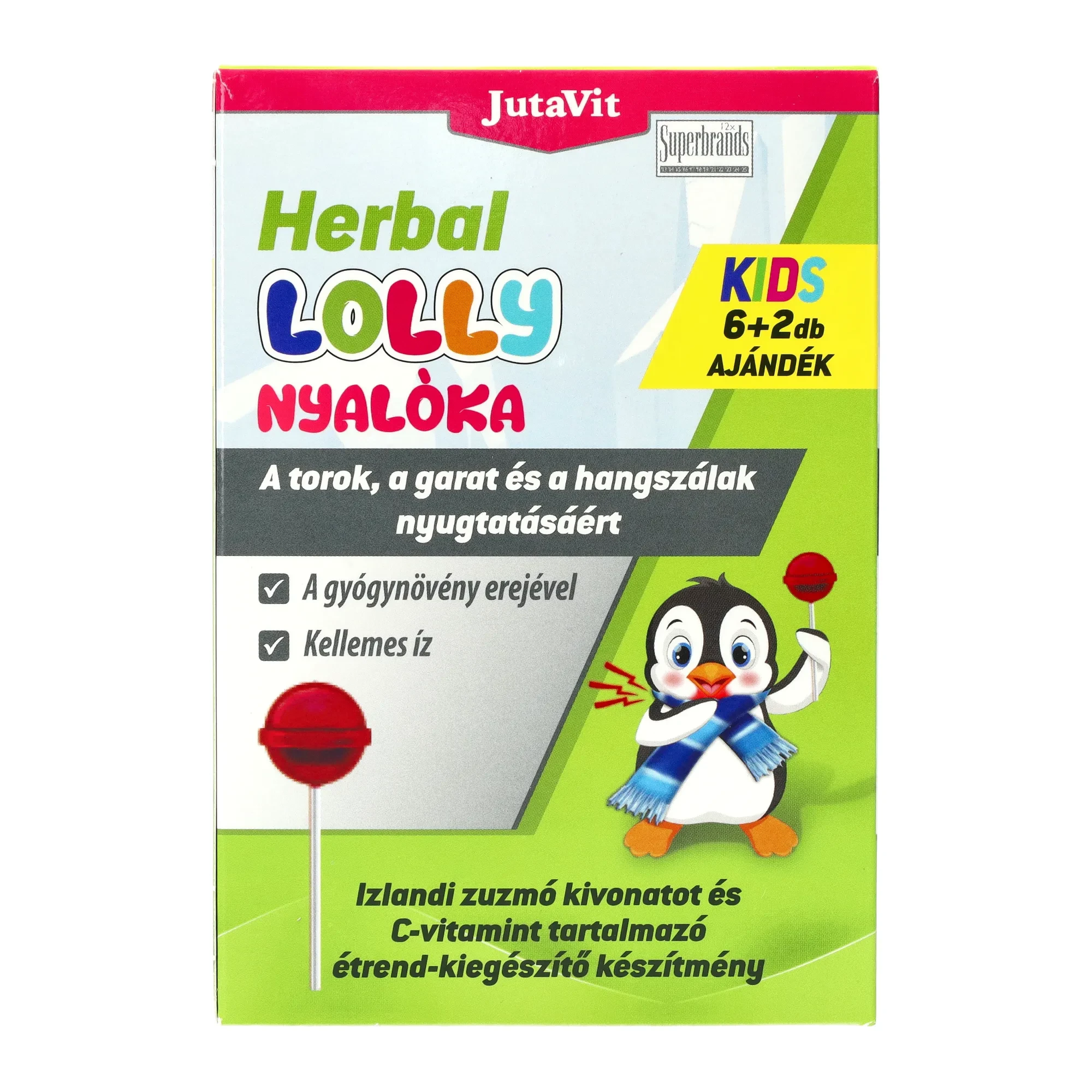 JutaVit Herbal Lolly Torok nyalóka 6+2db ajándék