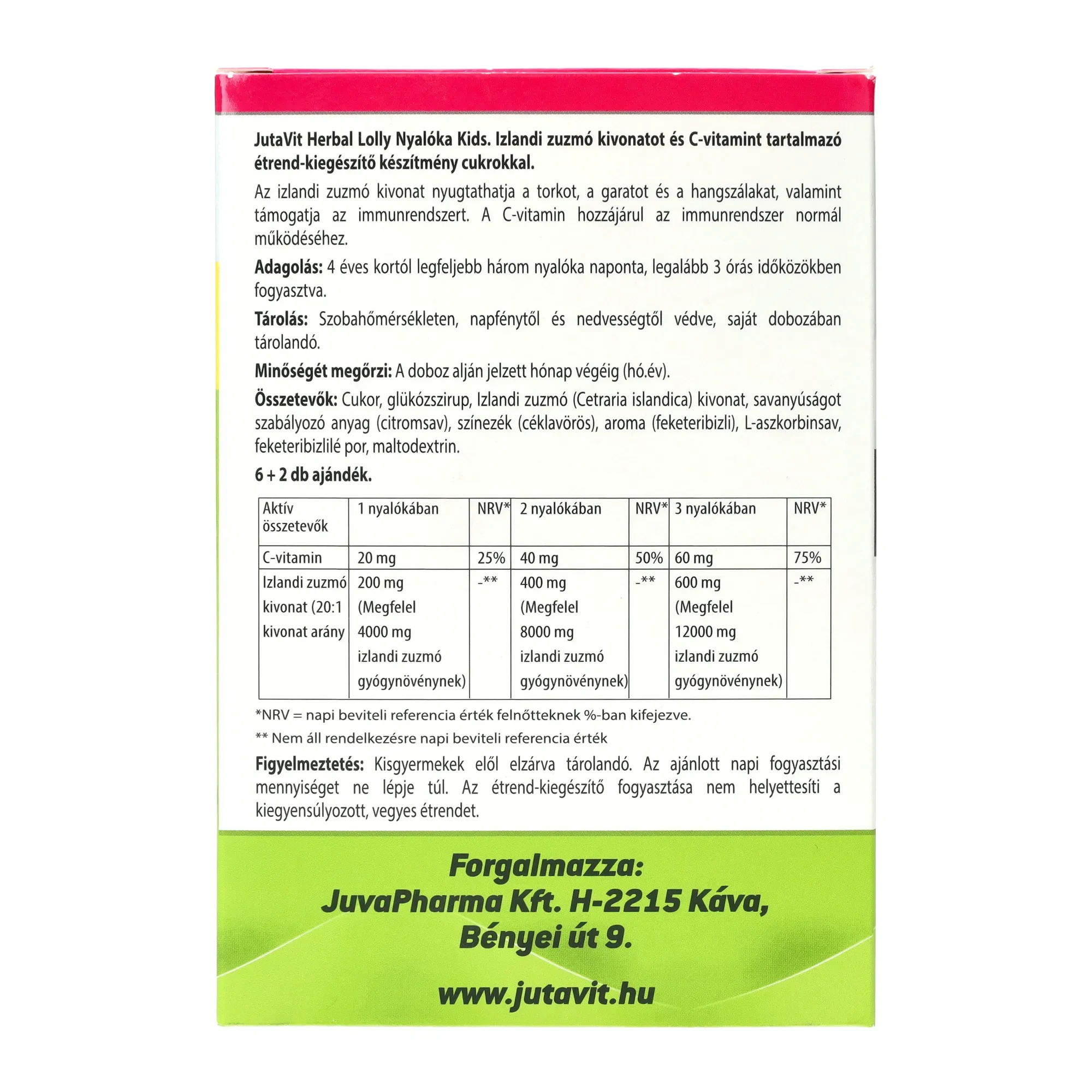 JutaVit Herbal Lolly Torok nyalóka 6+2db ajándék