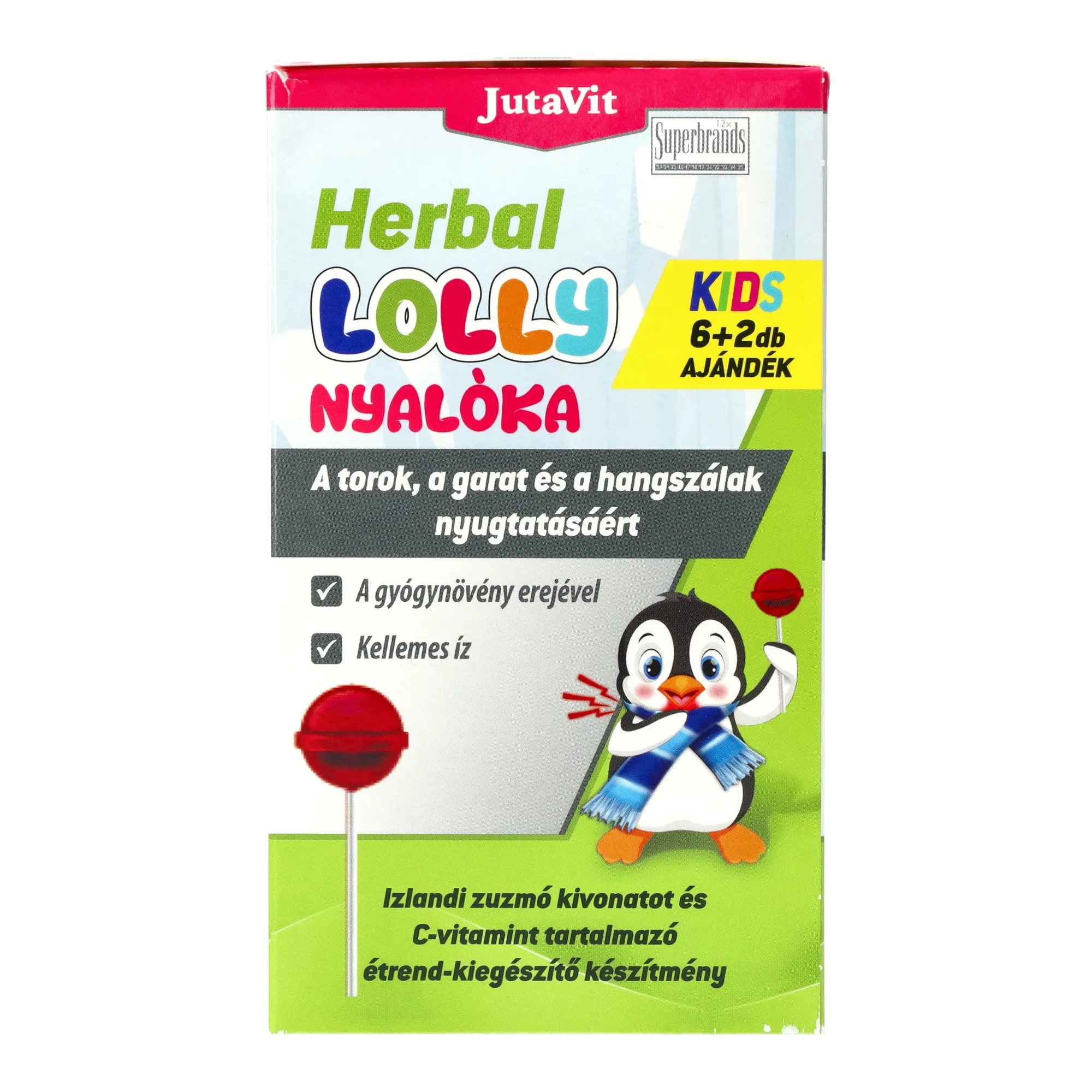 JutaVit Herbal Lolly Torok nyalóka 6+2db ajándék