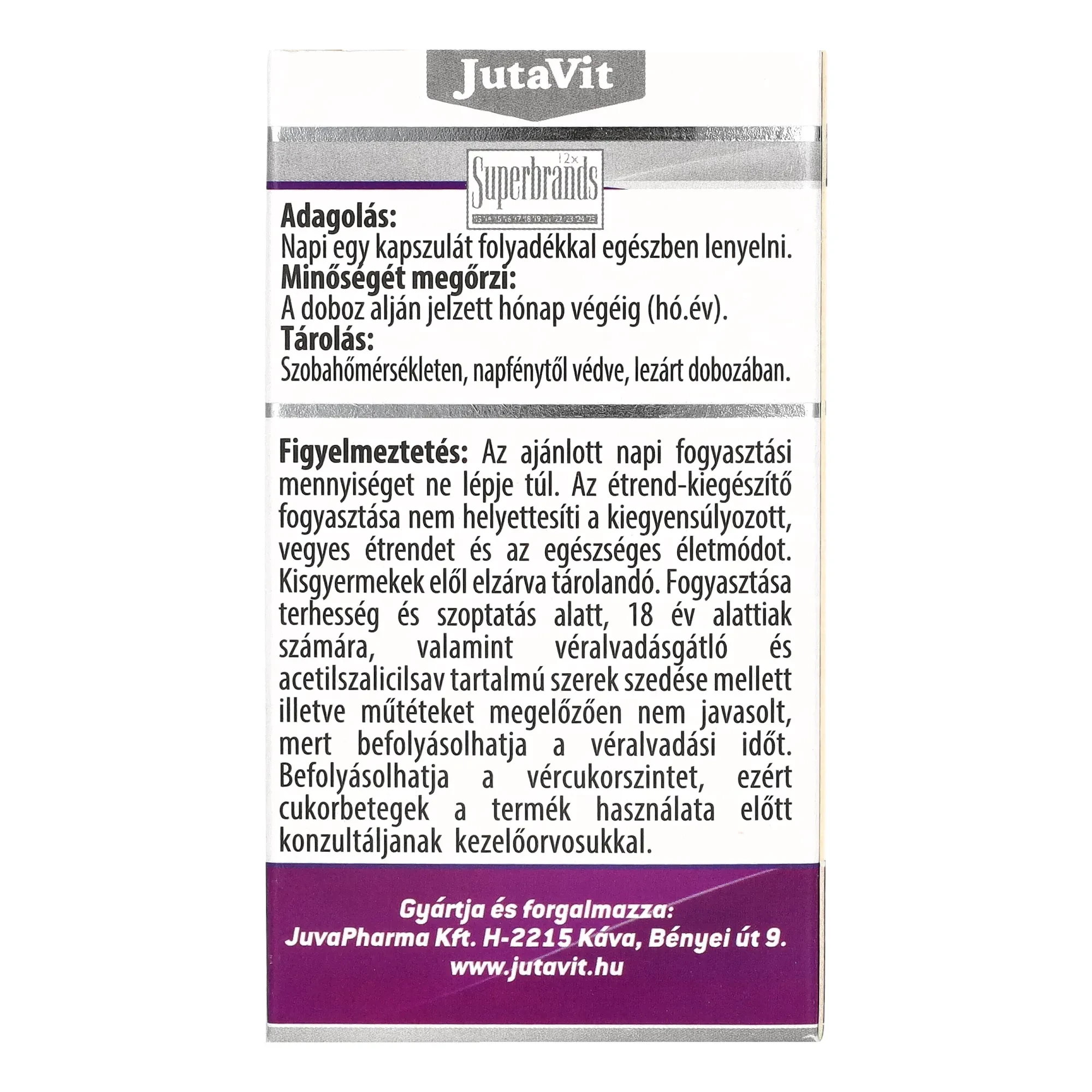 Jutavit Barátcserje Komplex 60 db kapszula