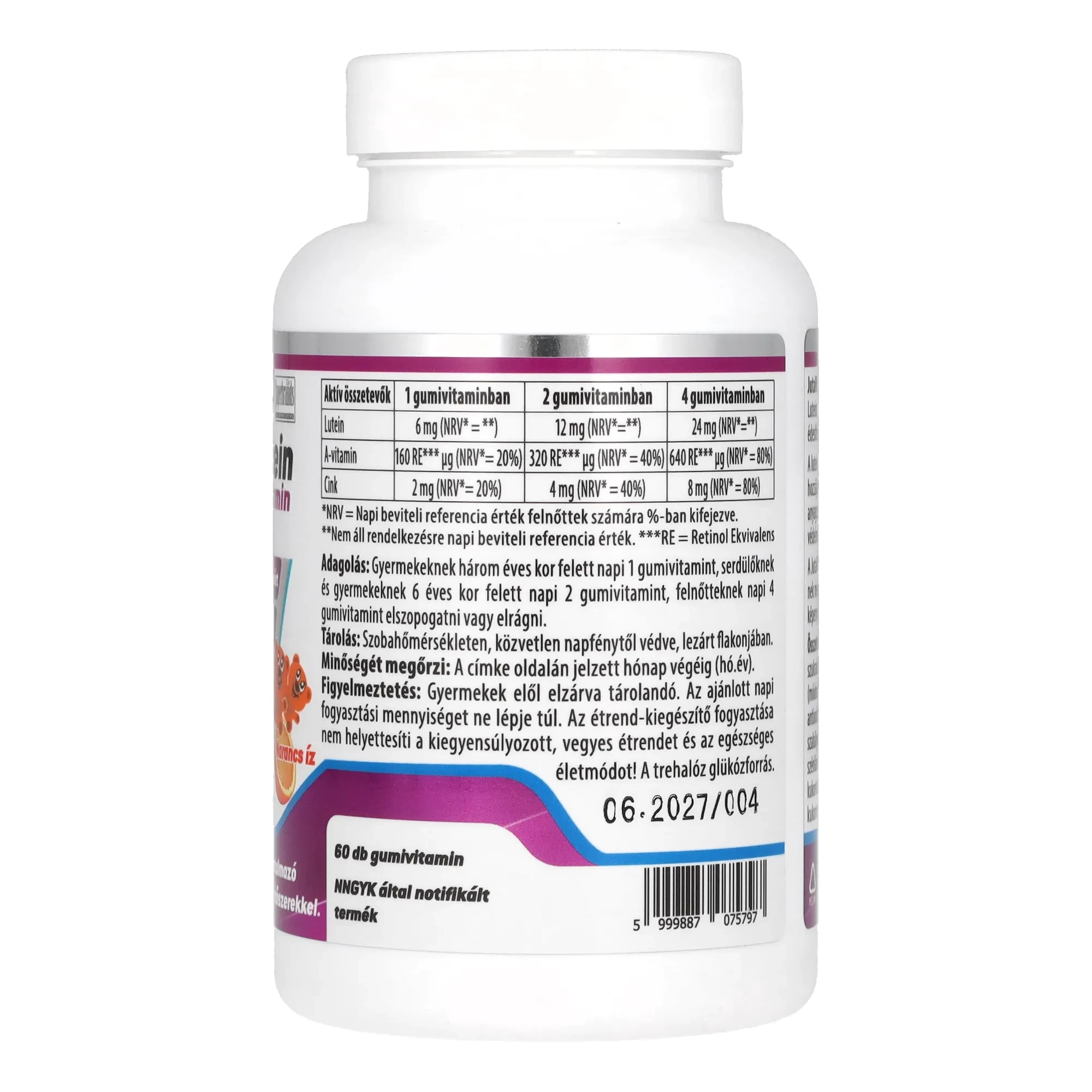 Jutavit Szen - Lutein KID Gummivitamin 60 db