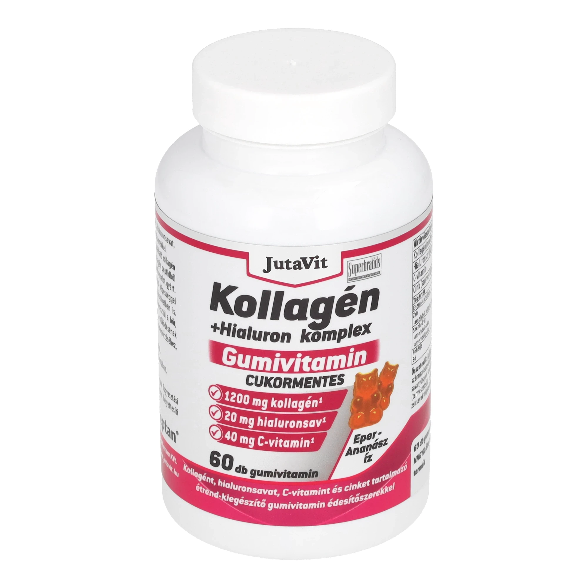 Jutavit Kollagén + Hialuron Komplex Cukormentes Gummivitamin 60 db