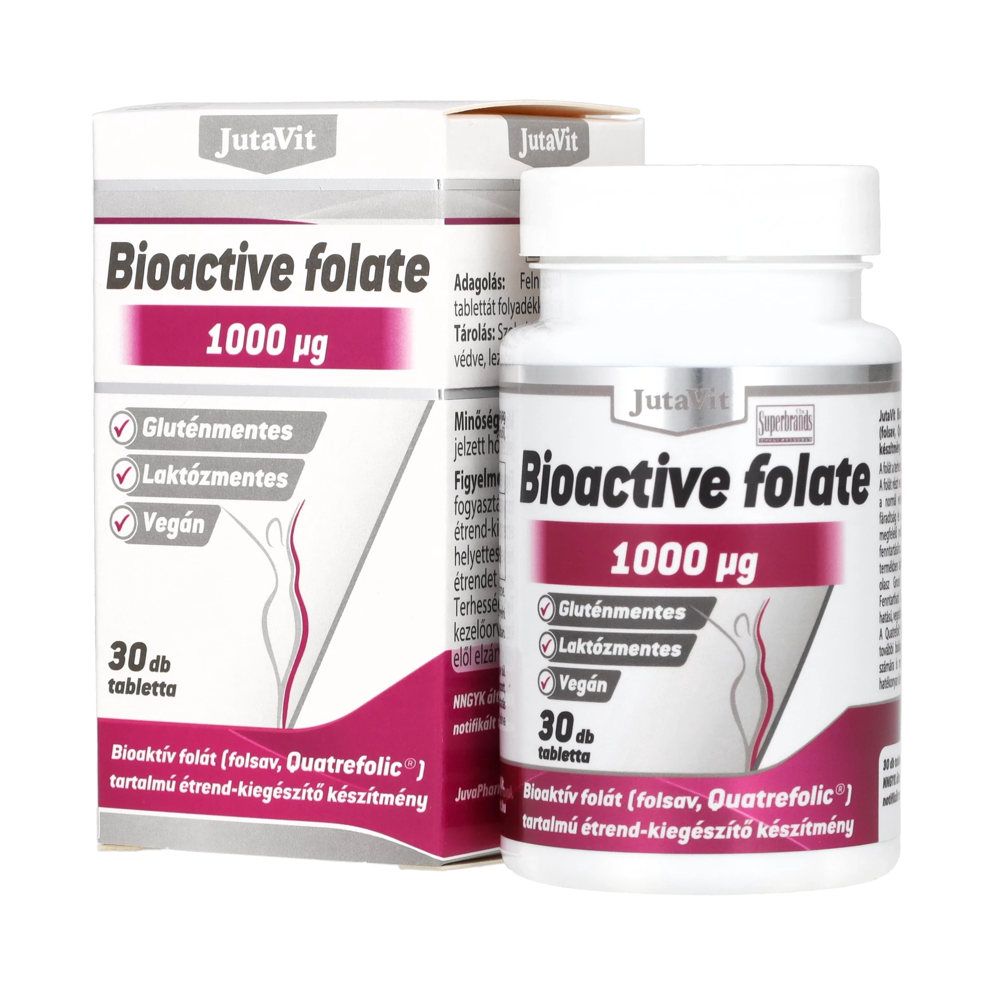 Jutavit Bioatív Folát 1000 µg 30 db Tabletta
