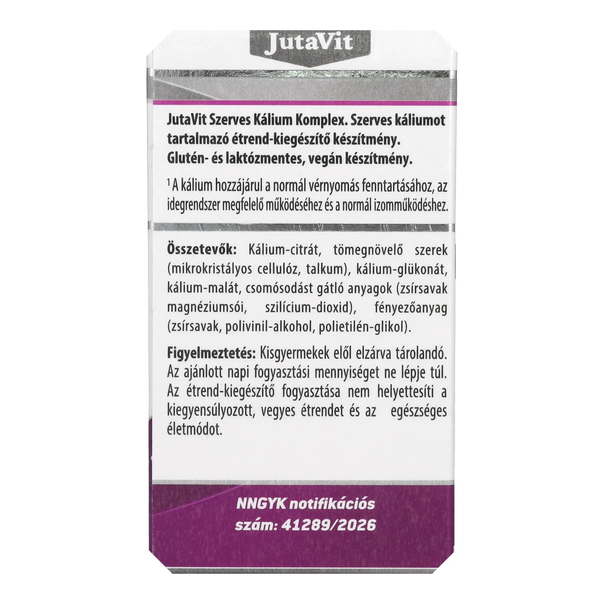 Jutavit Kálium Komplex 60 db Filmtabletta
