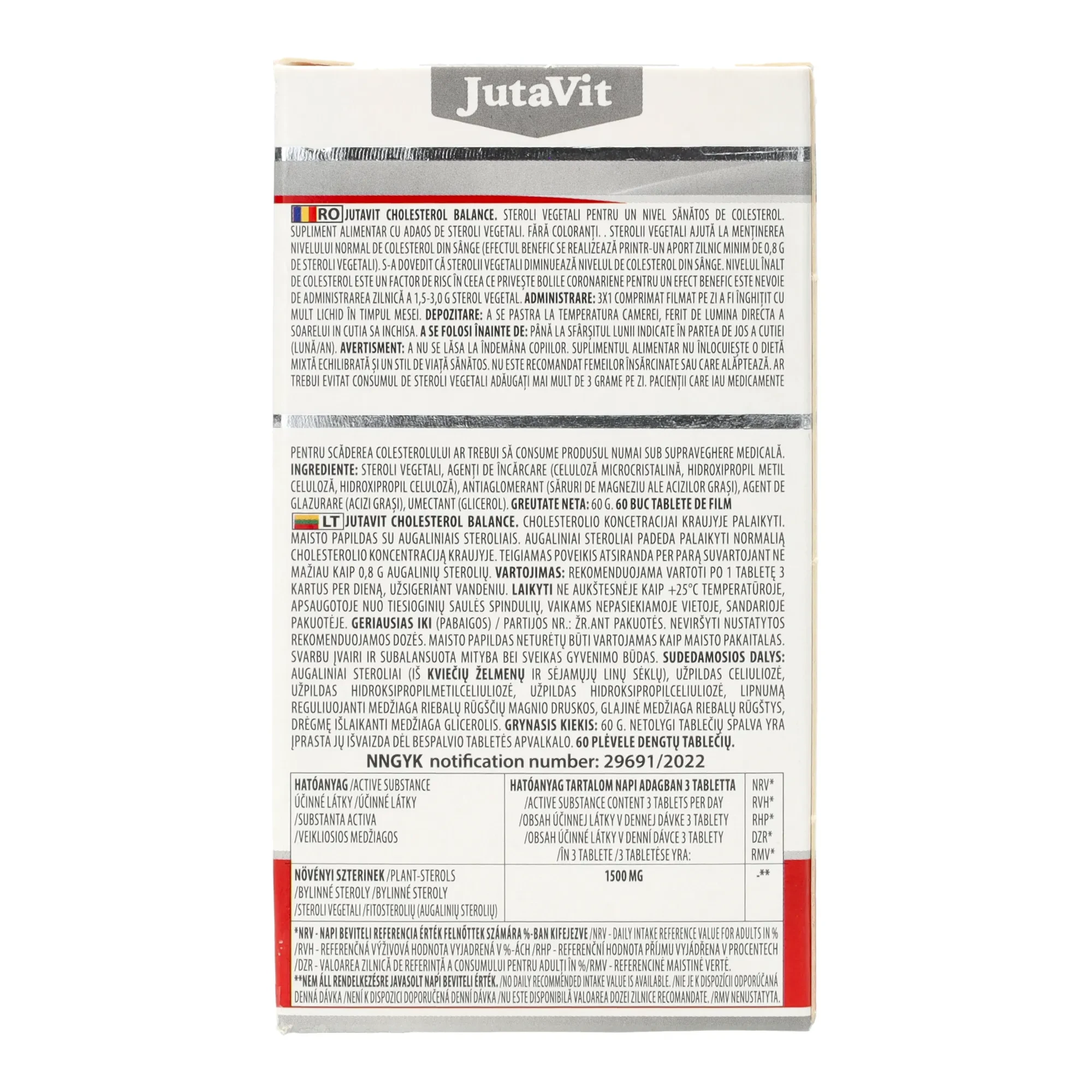 JutaVit Koleszterin Balance 60db