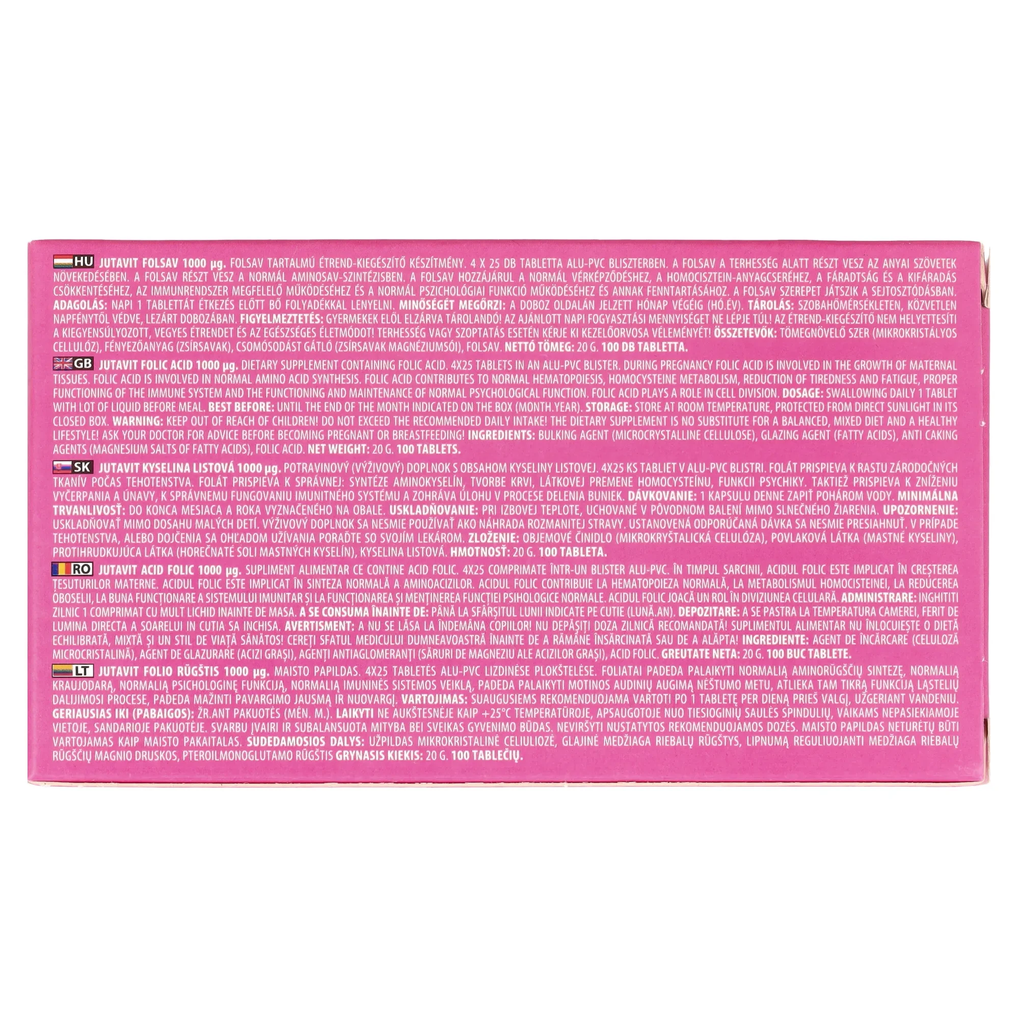 Jutavit Folsav 1000 Ug 100 db Filmtabletta