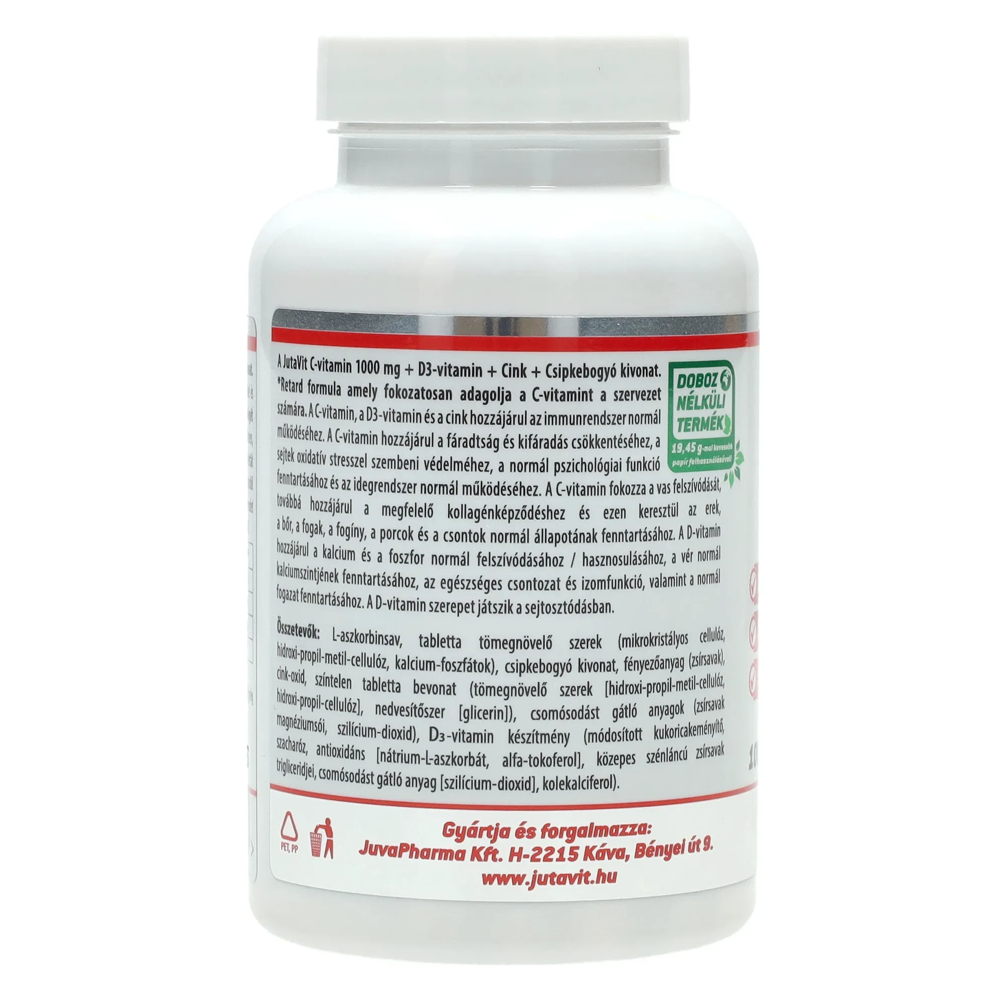 Jutavit C-vitamin 1000mg +D3 vitamin 100db