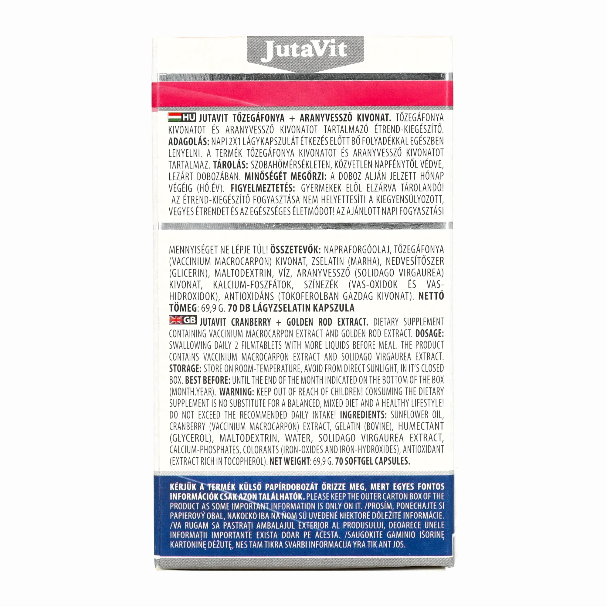 JutaVit Tőzegáfonya kapszula 70db