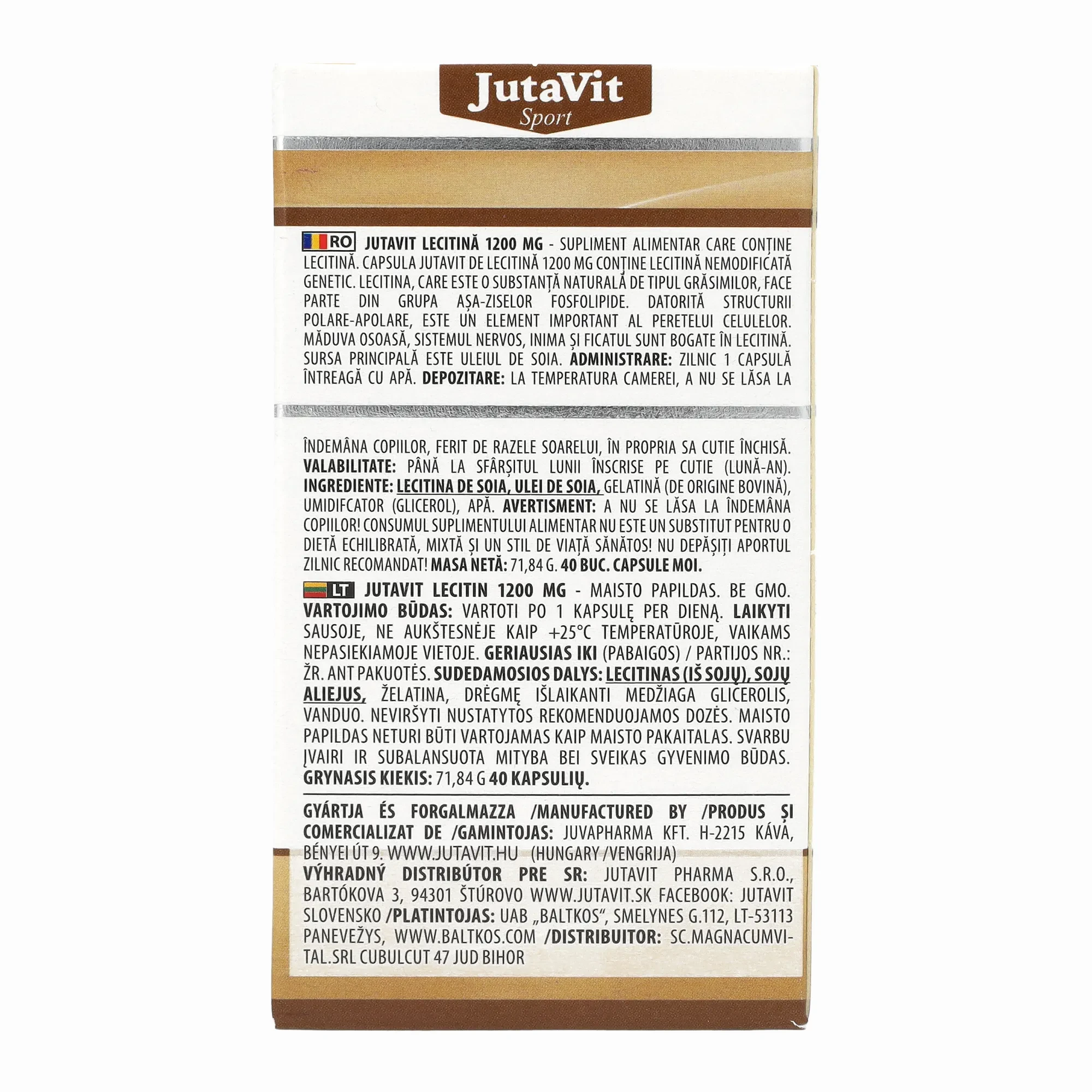 JutaVit Lecitin kapszula 40db