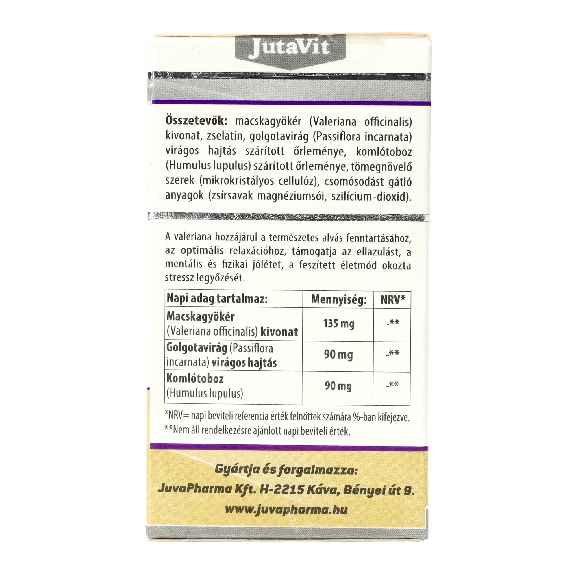 JutaVit Valeriana harmony kapszula 45db