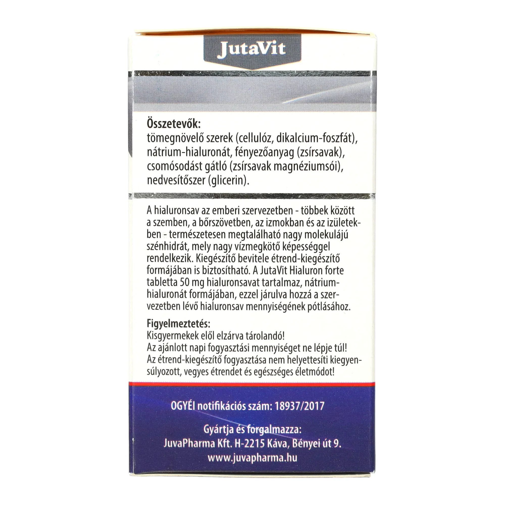 JutaVit Hialuron forte tabletta 45db