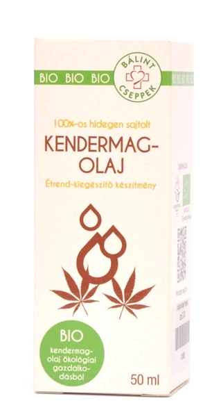 Bálint Cseppek 100 %-os hidegen sajtolt kendermagolaj 50 ml