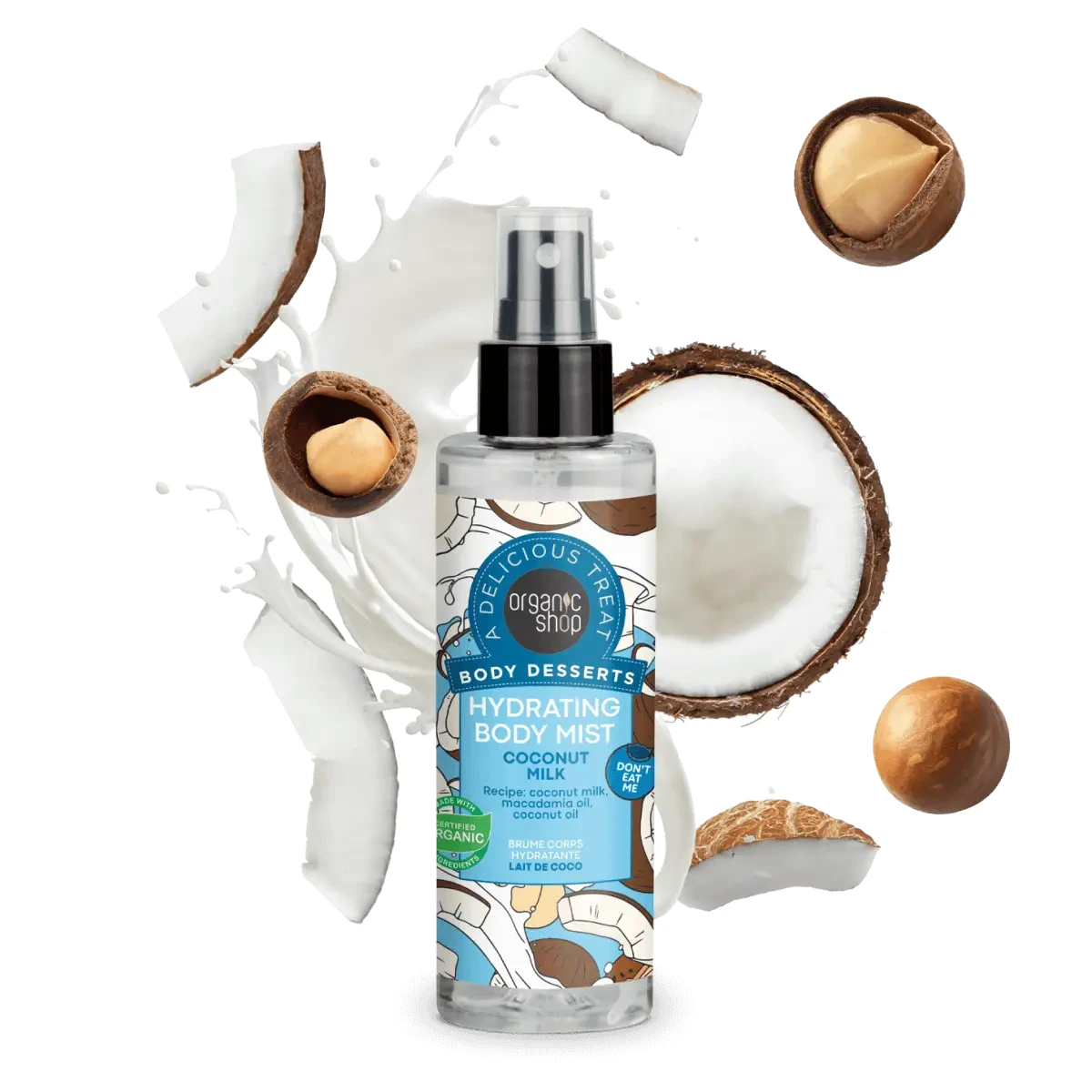 Organic Shop Kókuszvizes Hidratáló Testpermet 200ml
