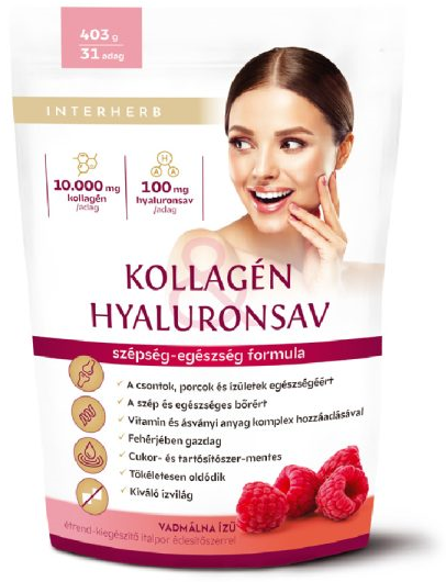Interherb Kollagén&Hyaluronsav italpor Vadmálna ízű 403g