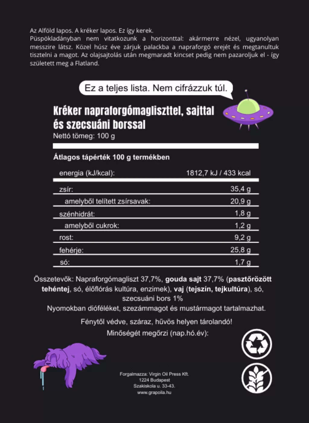 Grapiola Flatland Crakers Szecsuáni Bors 100 g
