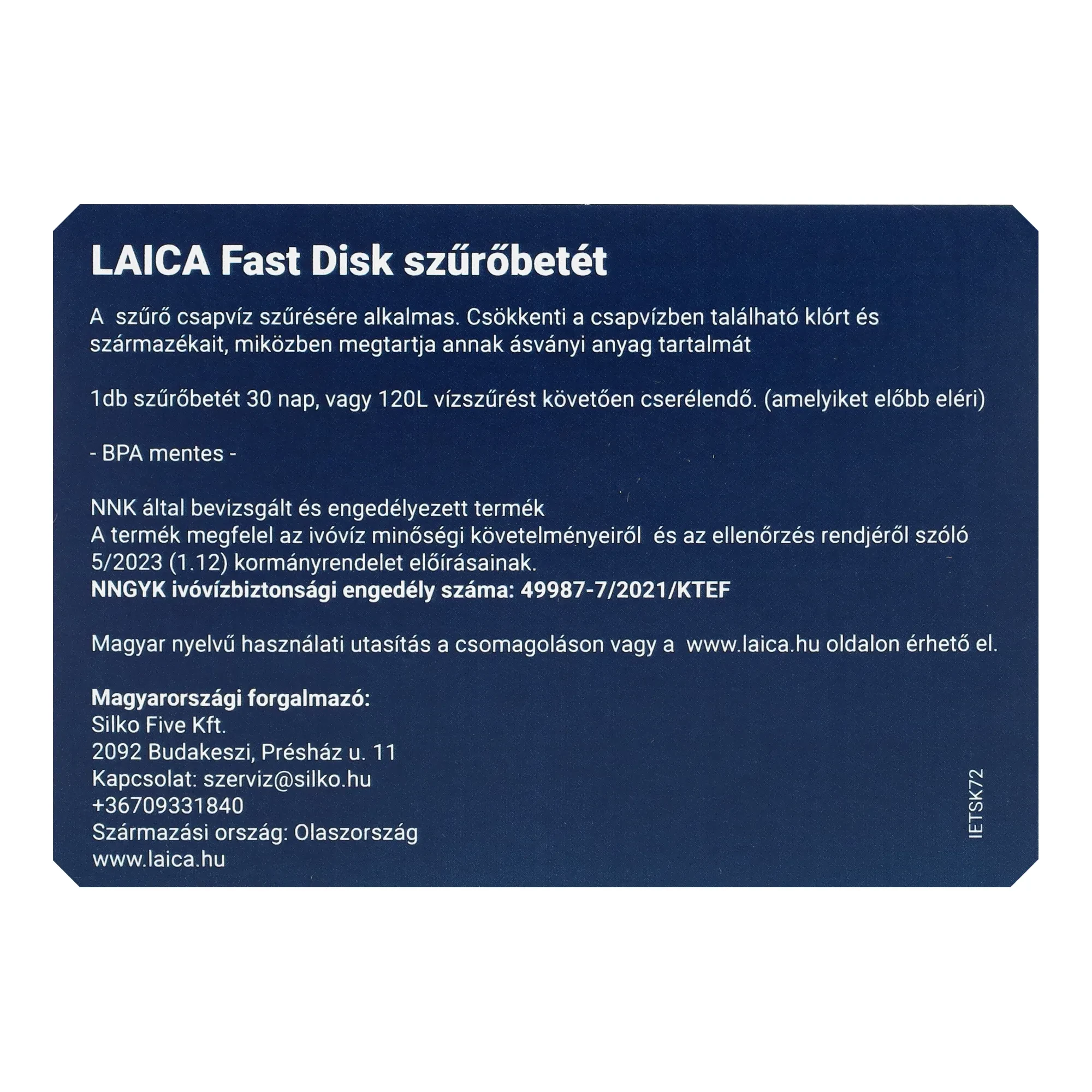 Laica Instant Fast Disk szűrő 3 db-os