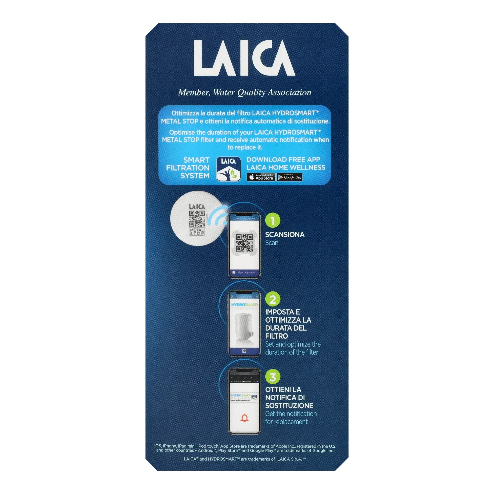 Laica HYDROSMART MetalStop mikroplasztik-stop 1200 liter