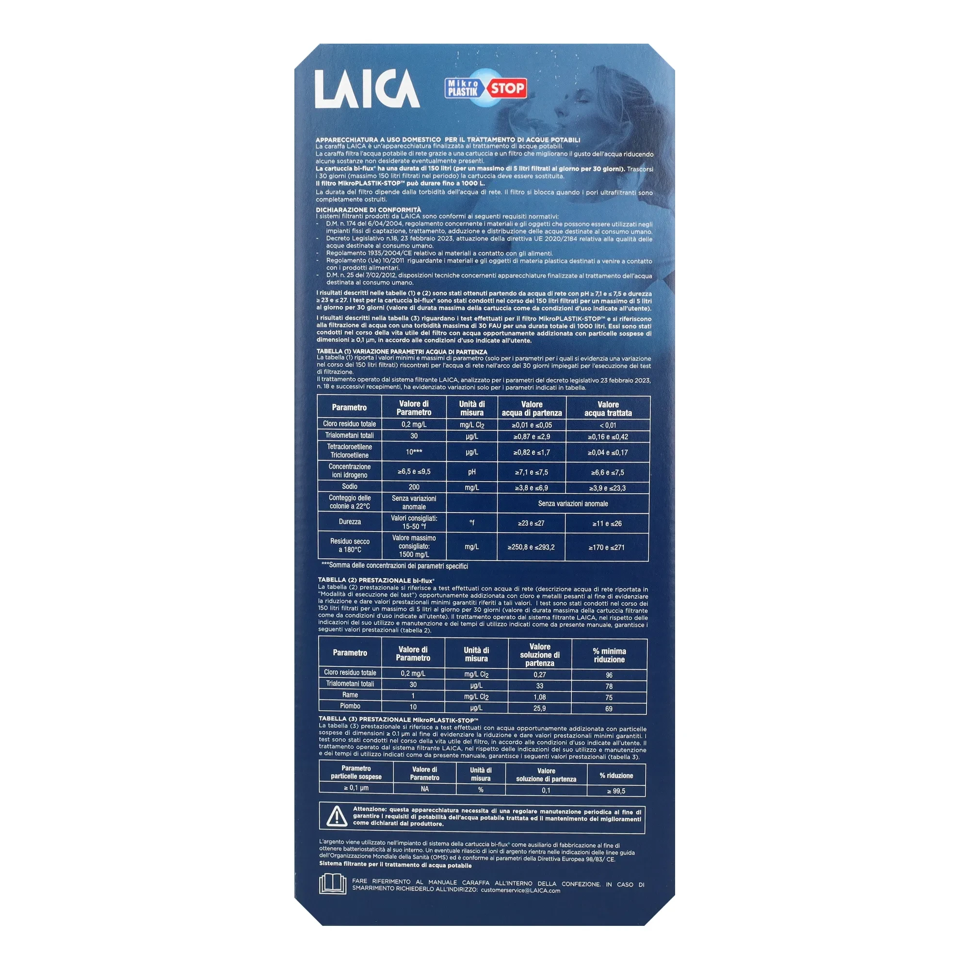 LAICA mikroplasztik- Stop vízszűrő kancsó mechanikus kijelzővel 1 db bi-flux