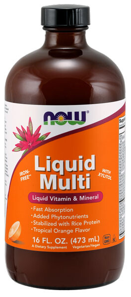 Now Liquid Multi vit. narancsos 473ml