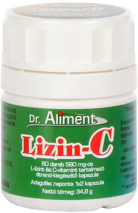 Lizin-C 500 mg 60 db kapszula (Dr. Aliment)