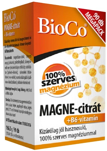 Magne-citrát + B6-vitamin MegaPack tabletta 90 db (BioCo)