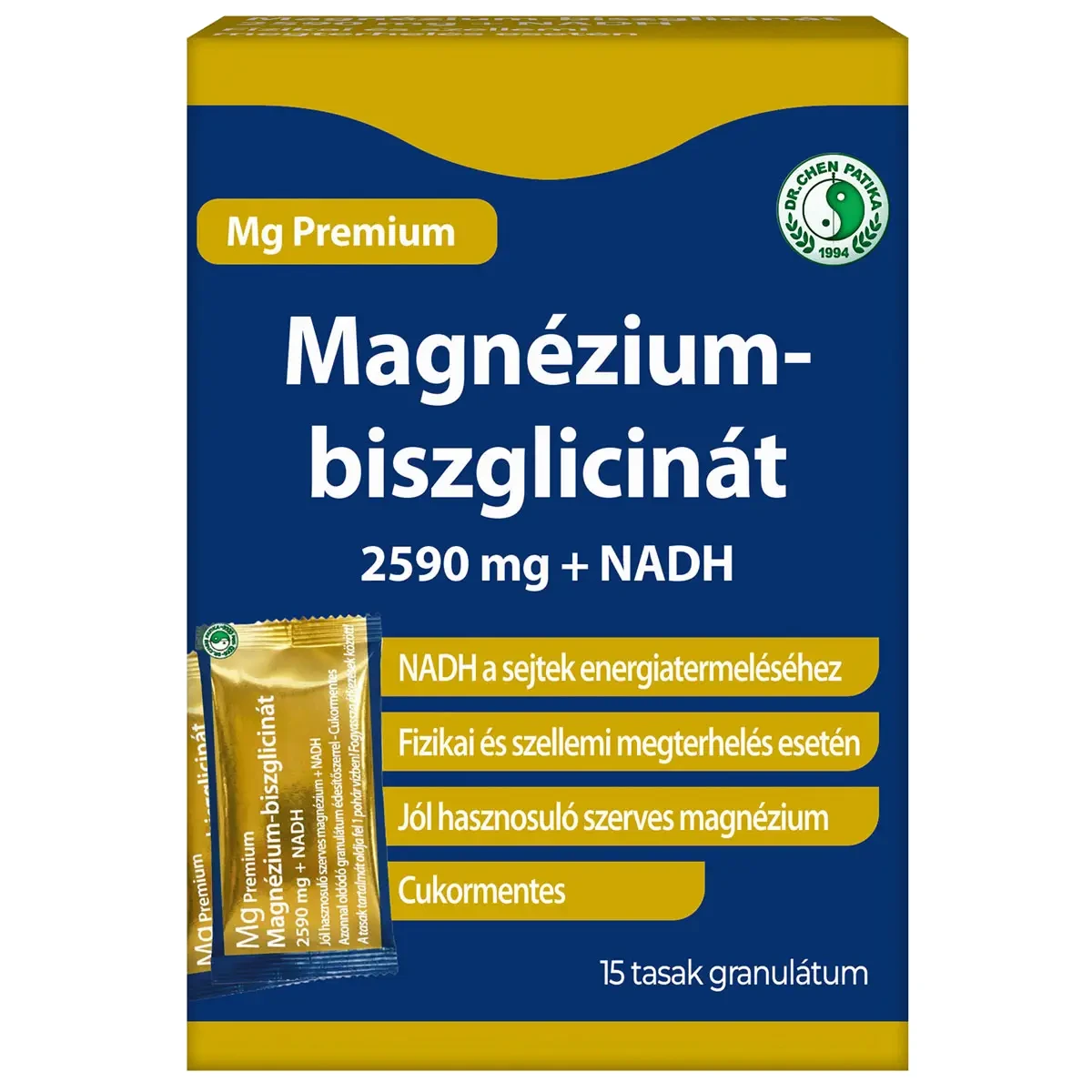 Dr. Chen Magnézium Biszglicinát 2590 mg + NADH Italpor 15 tasak