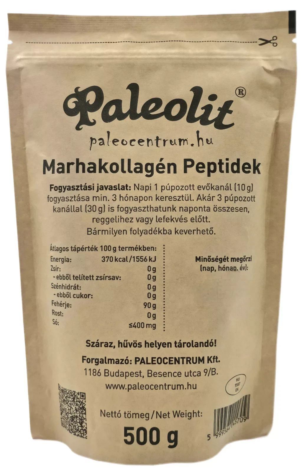 Marhakollagén peptid 500g Paleolit