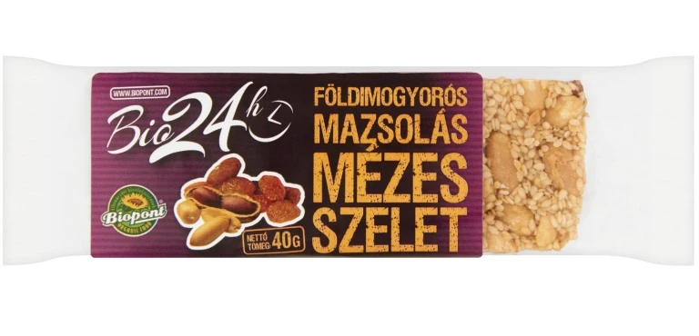 BP földimogyorós mézes szelet 40g BioPont