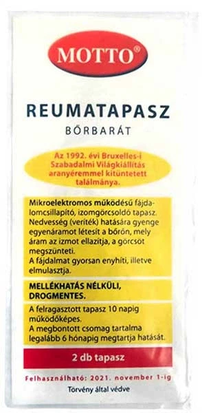 Motto tapasz sárga 2db