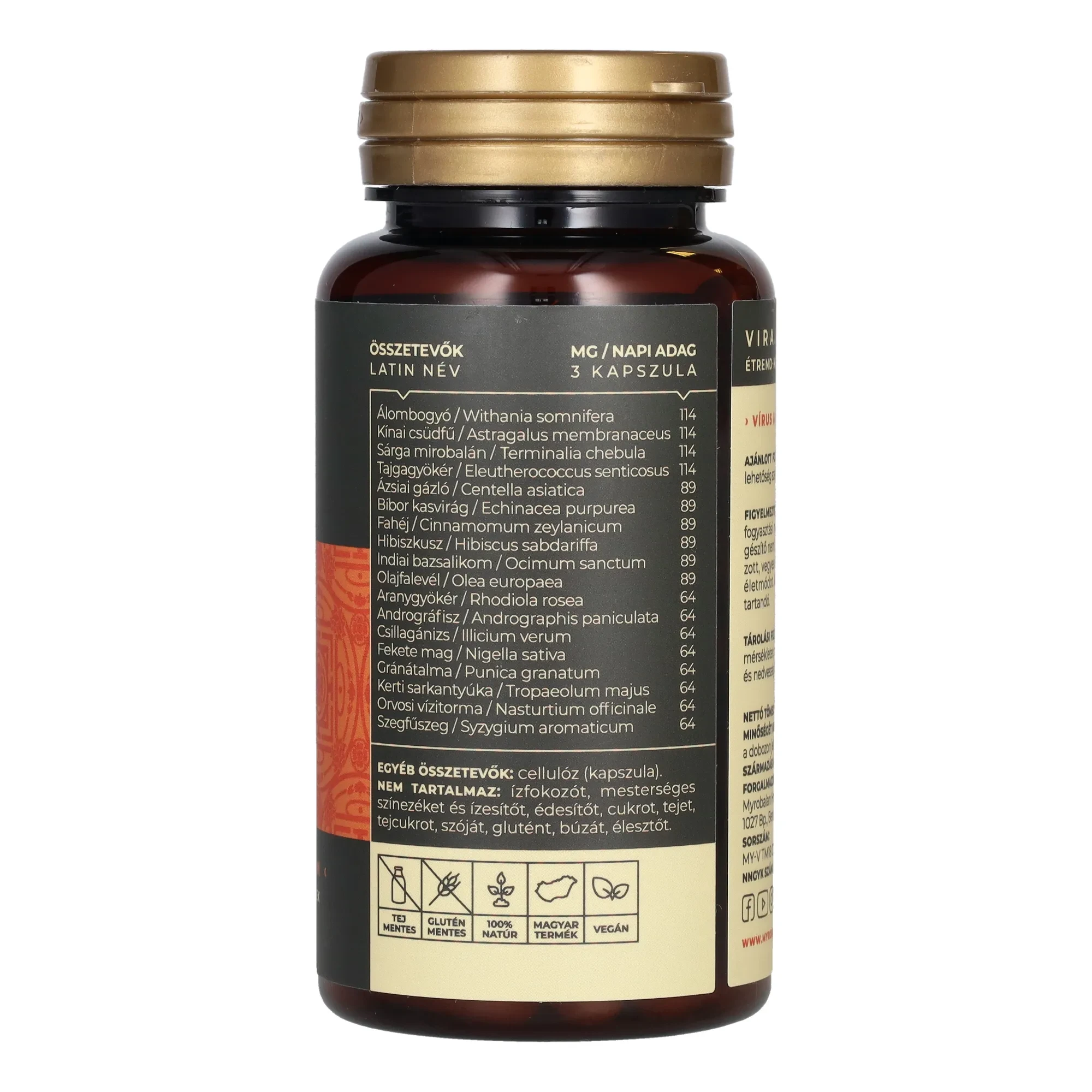 Myrobalan Vira 18 immunerősítő gyógynövény-komplex 60db