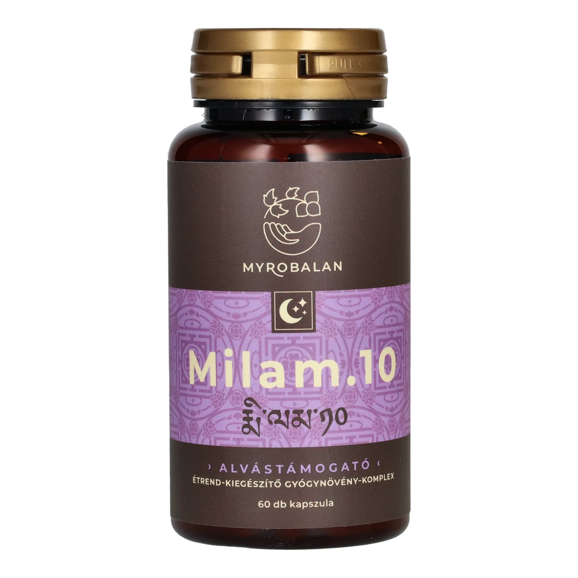 Myrobalan Milam.10 pihentető alvás gyógynövény-komplex 60db