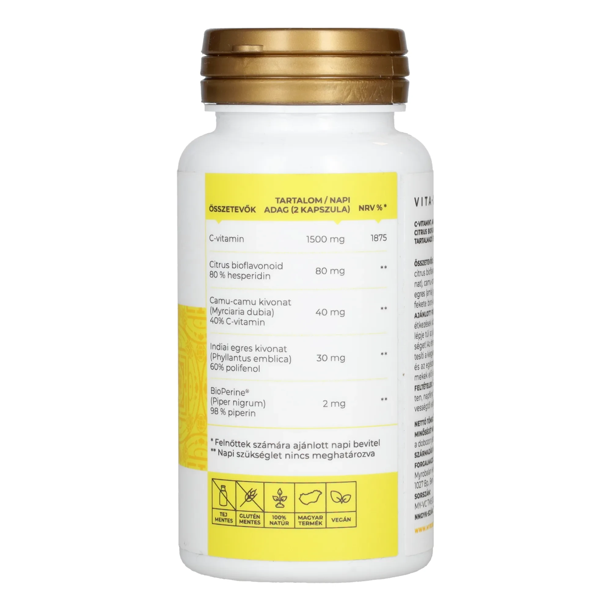 Myrobalan Vita-C 1500 mg C vitamin gyógynövény kivonatokkal 60db
