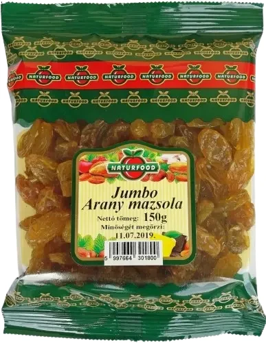 Naturfood Jumbo arany mazsola 150 g