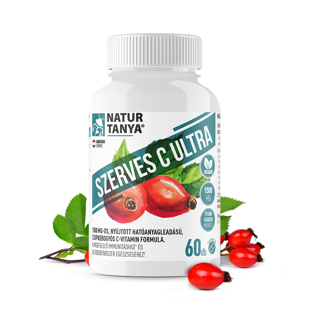 NT Szerves C Ultra - 1500 mg Retard C-vitamin, csipkebogyó kivonattal 60db