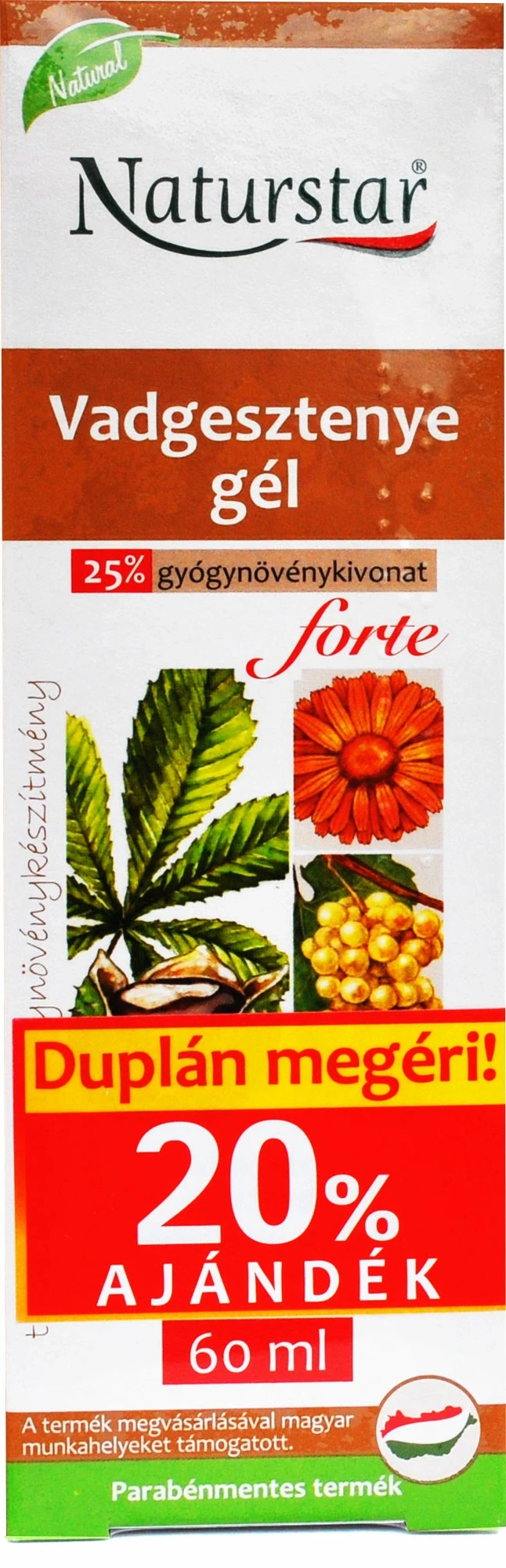 Naturstar Vadgesztenye gél FORTE 2x60ml