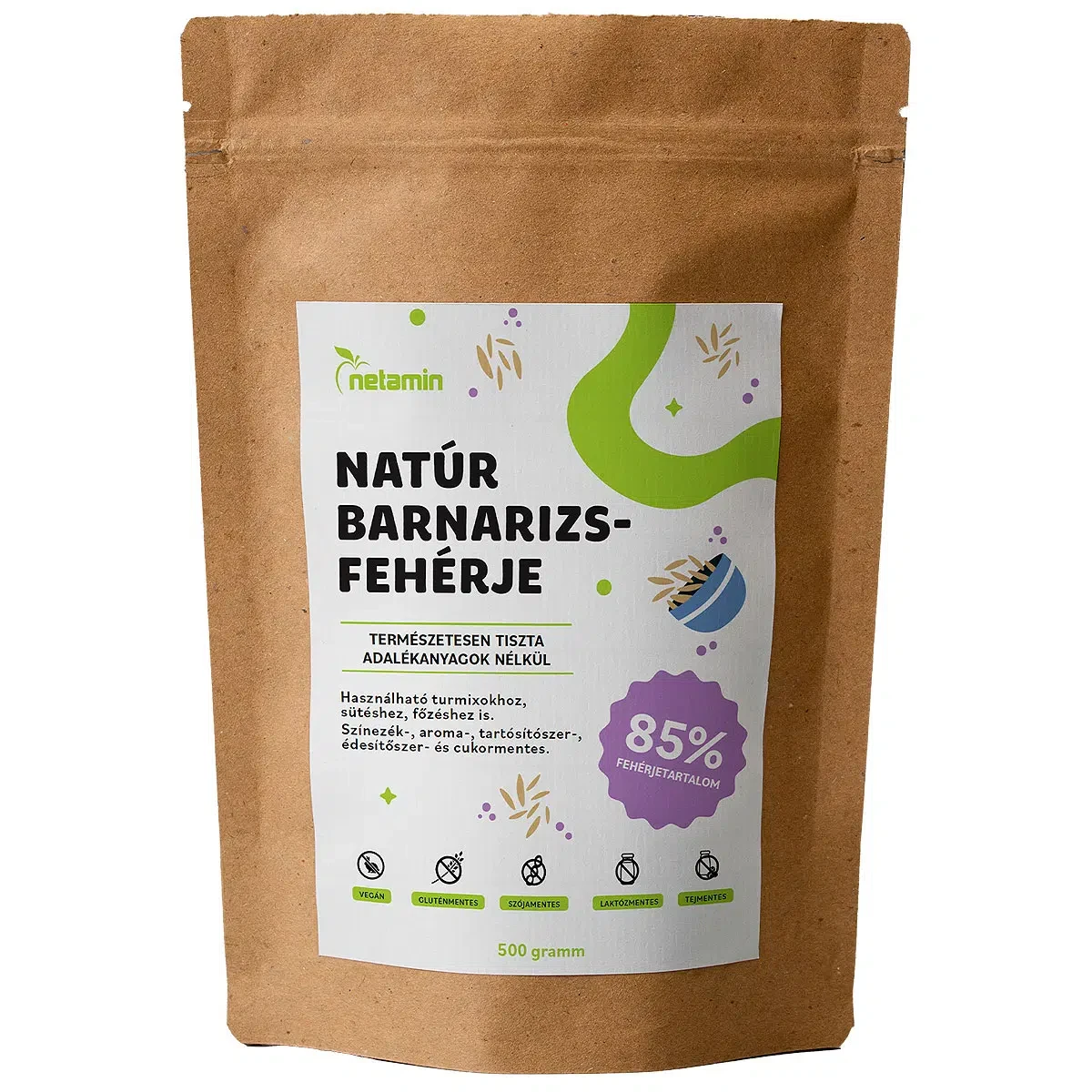 Netamin Natúr Borsófehérje 500g