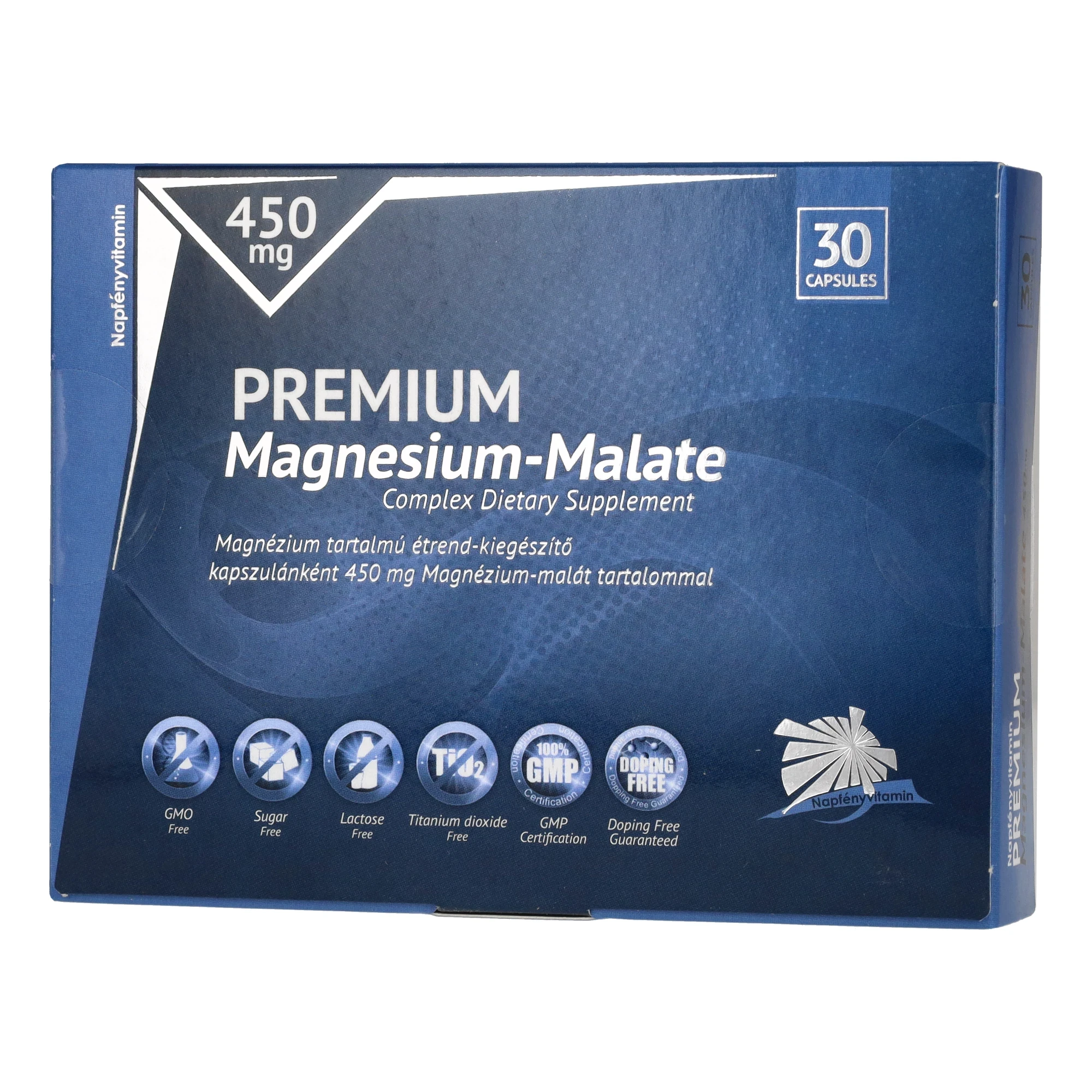 Napfényvitamin Prémium Magnézium-malát 450 mg 30db