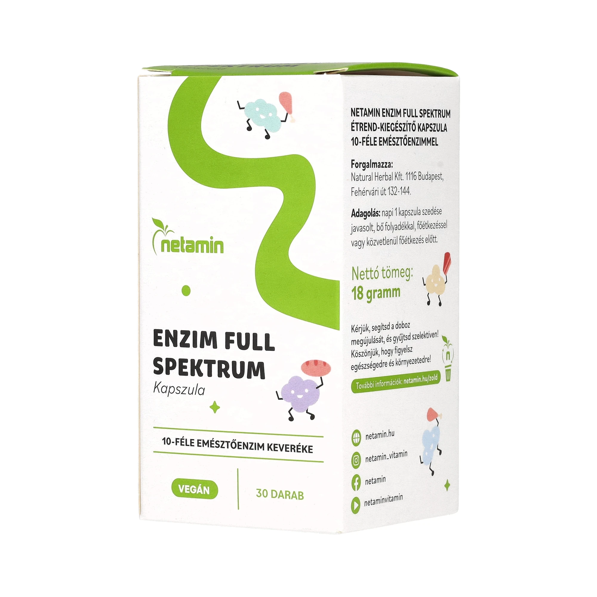 Netamin Enzim Full Spektrum kapszula 30 db