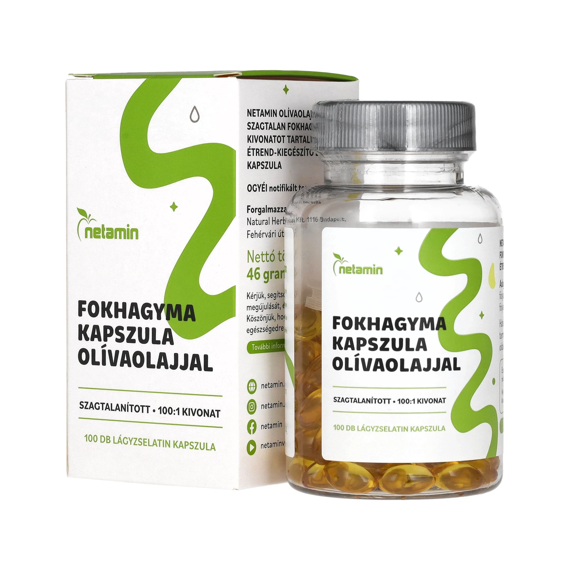 Netamin Fokhagyma Kapszula Olivaolajjal 100 db
