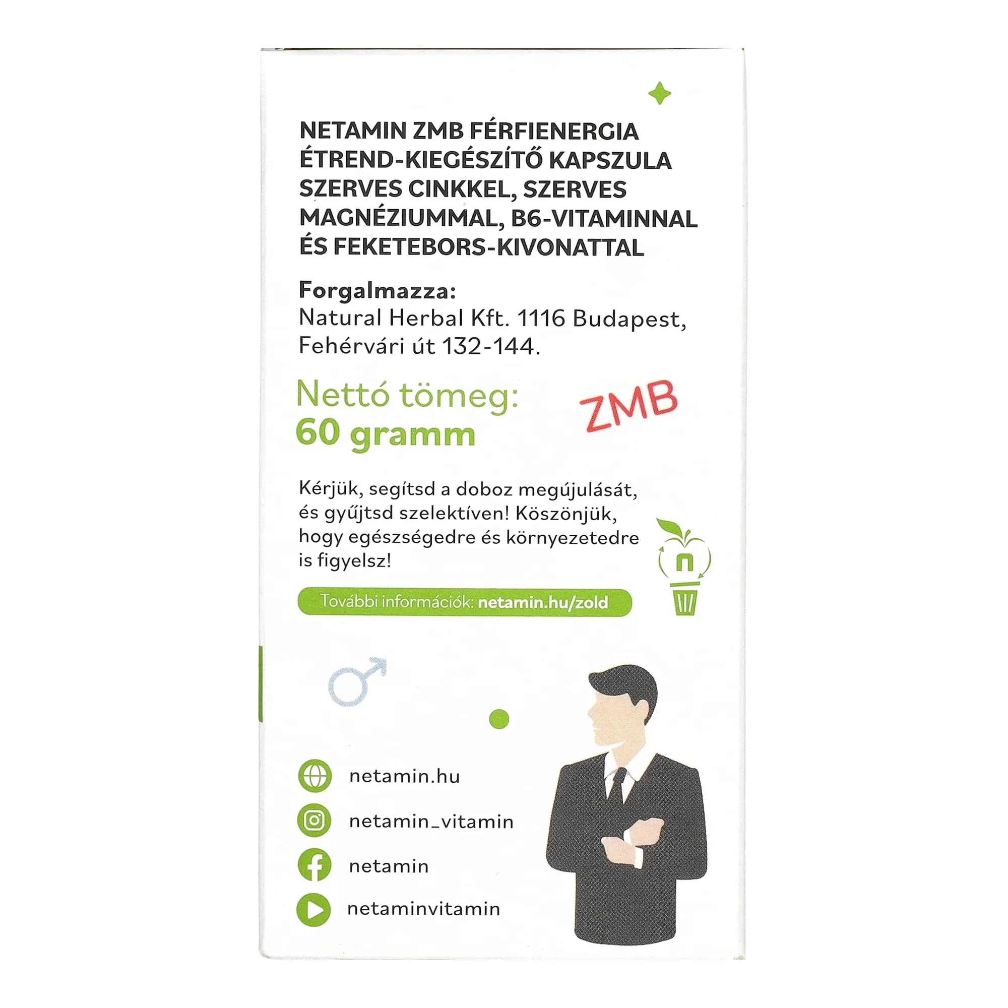 Netamin ZMB Férfienergia kapszula 60 db