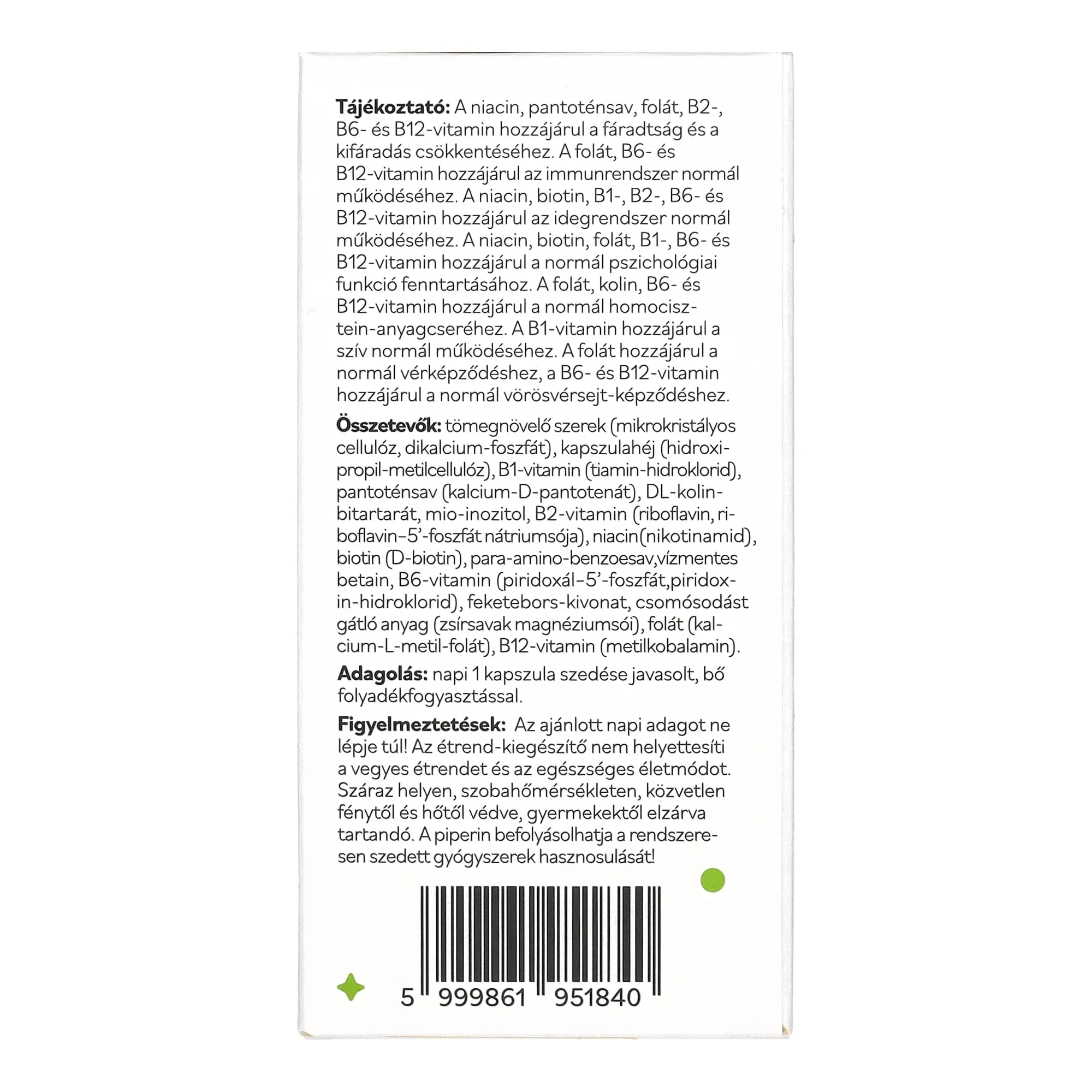 Netamin Metil B-komplex Mátrix kapszula 30 db