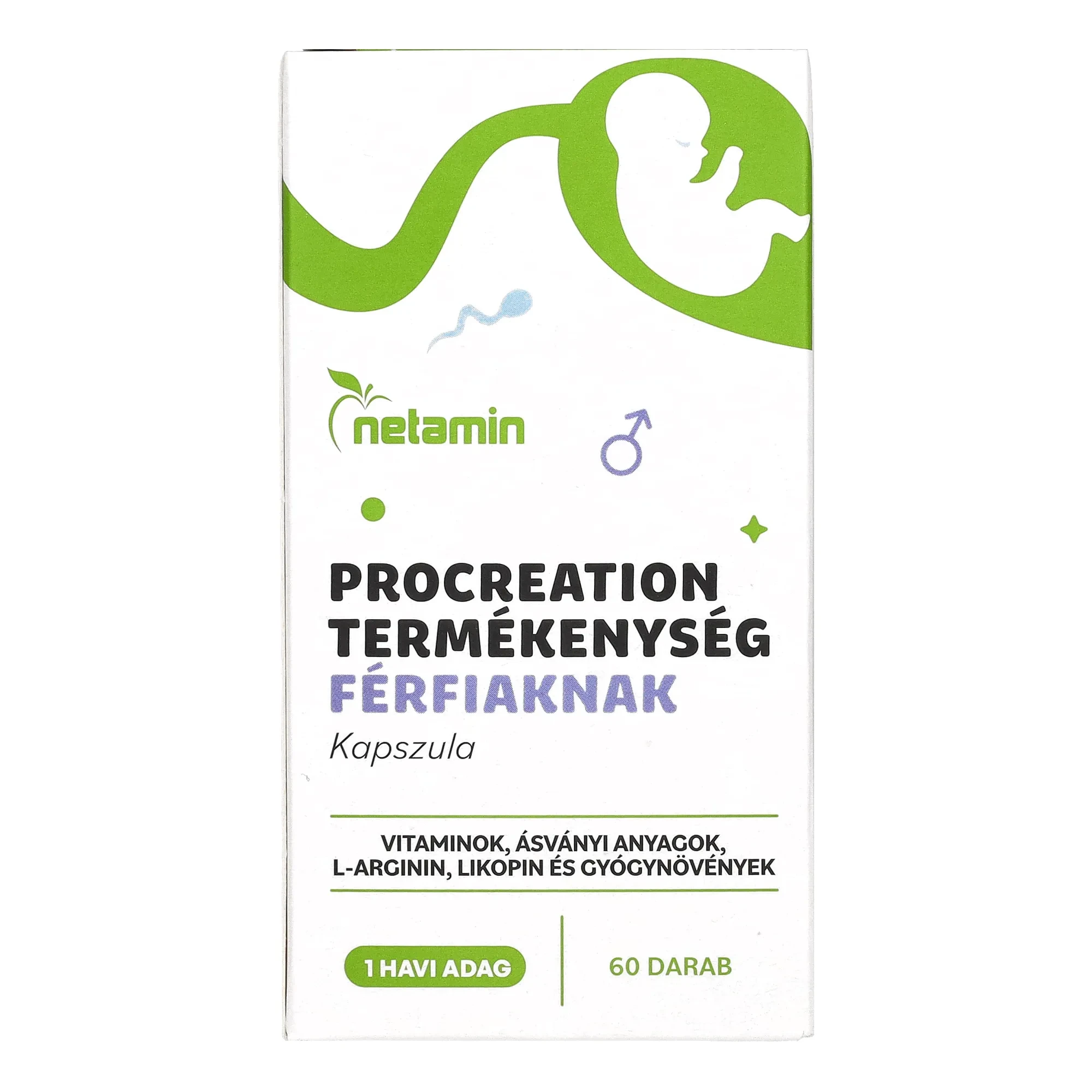 Netamin ProCreation Termékenység Férfiaknak kapszula 60 db