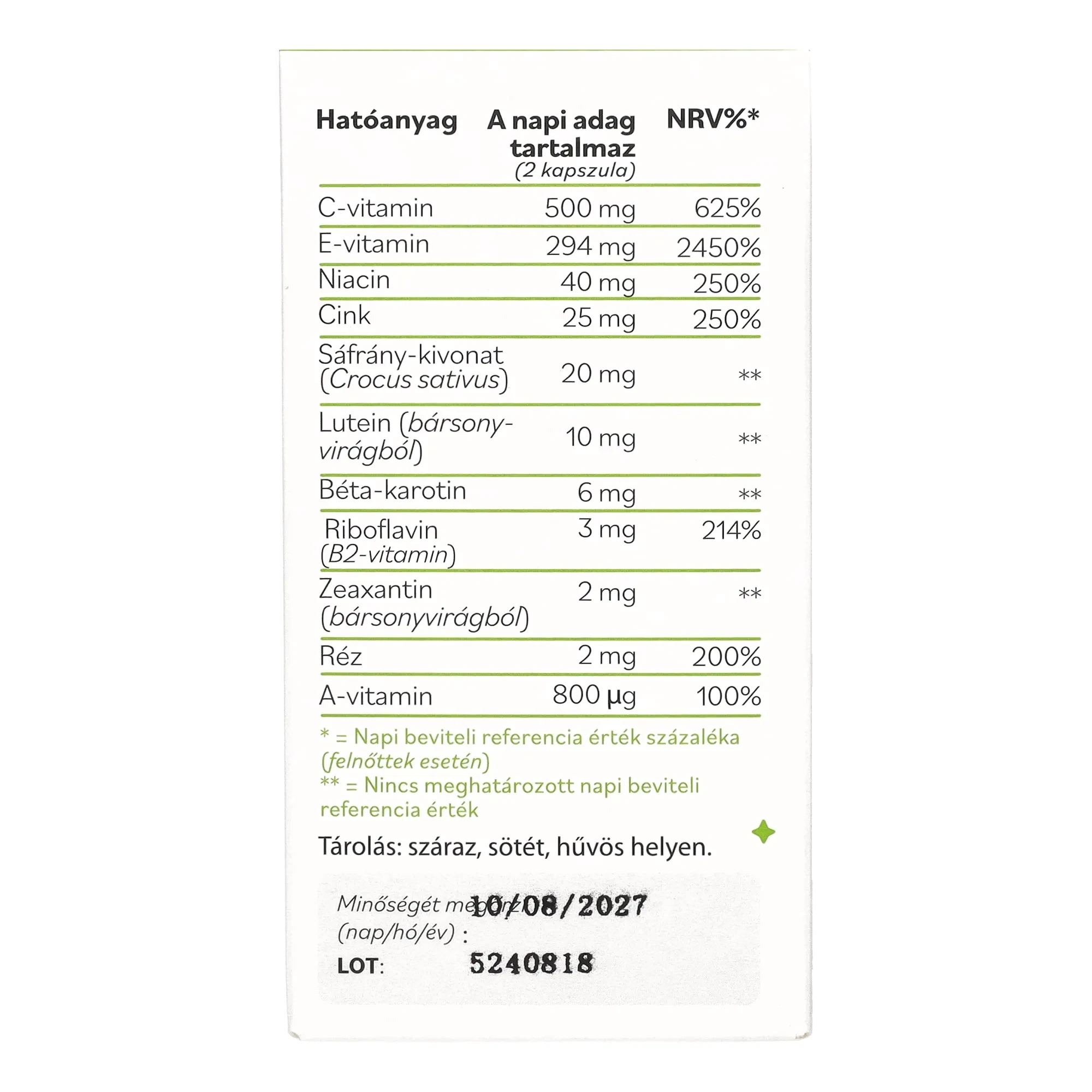 Netamin SZEMKOMPLEX FORTE kapszula 60db
