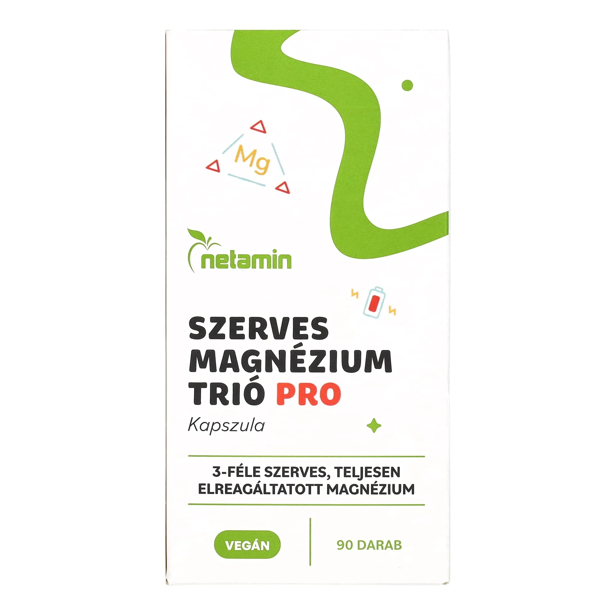 Netamin szerves Magnézium Trió PRO kapszula 90 db