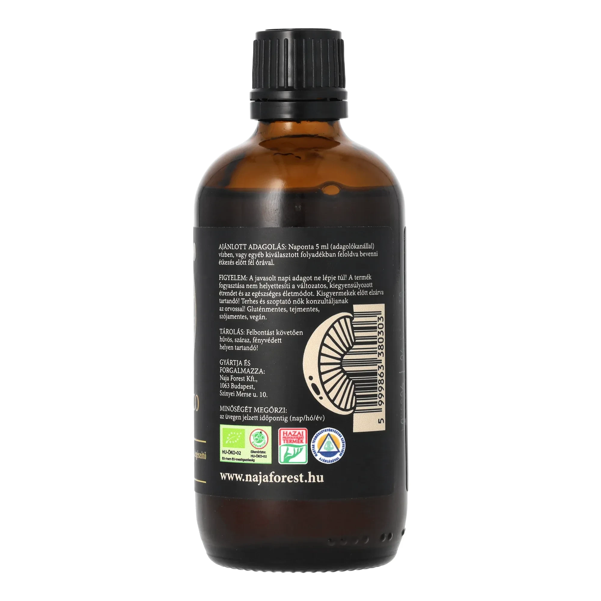 Naja Forest NeuroMyco Focus bio Reishi, bio Süngomba, bio Acerola étrend-kiegészítő 100ml