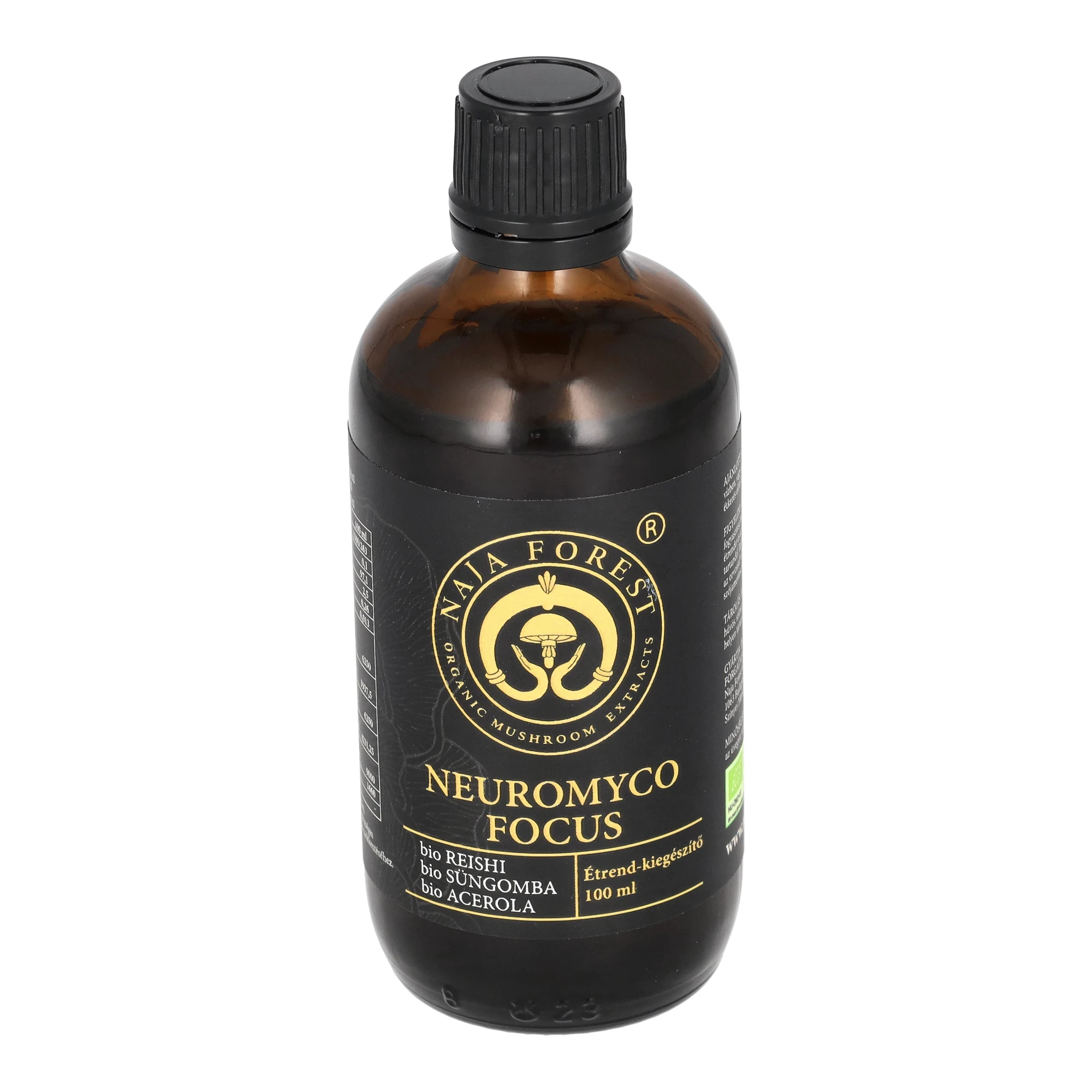 Naja Forest NeuroMyco Focus bio Reishi, bio Süngomba, bio Acerola étrend-kiegészítő 100ml